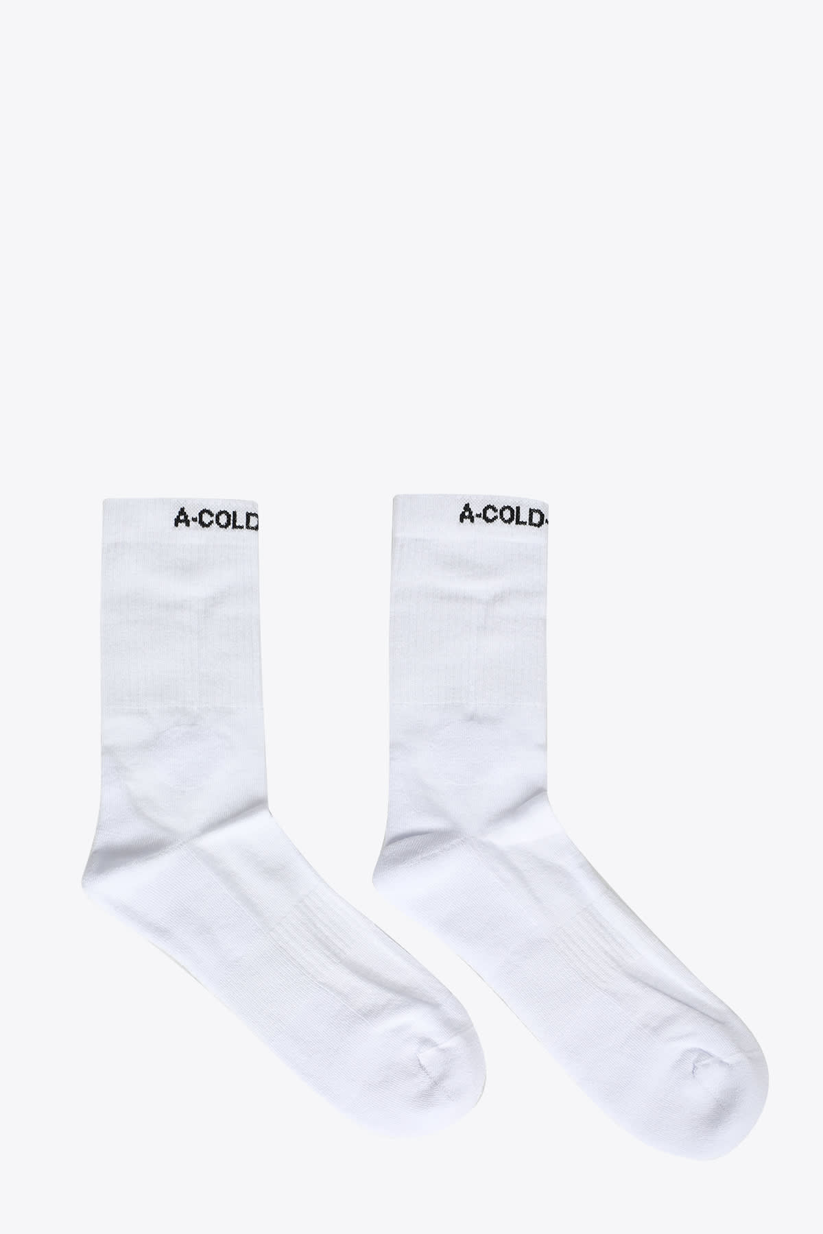 A-COLD-WALL Asterix Sock White ribbed cotton socks with logo