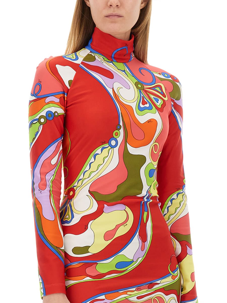 Shop Pucci Dress With Print In Multicolour