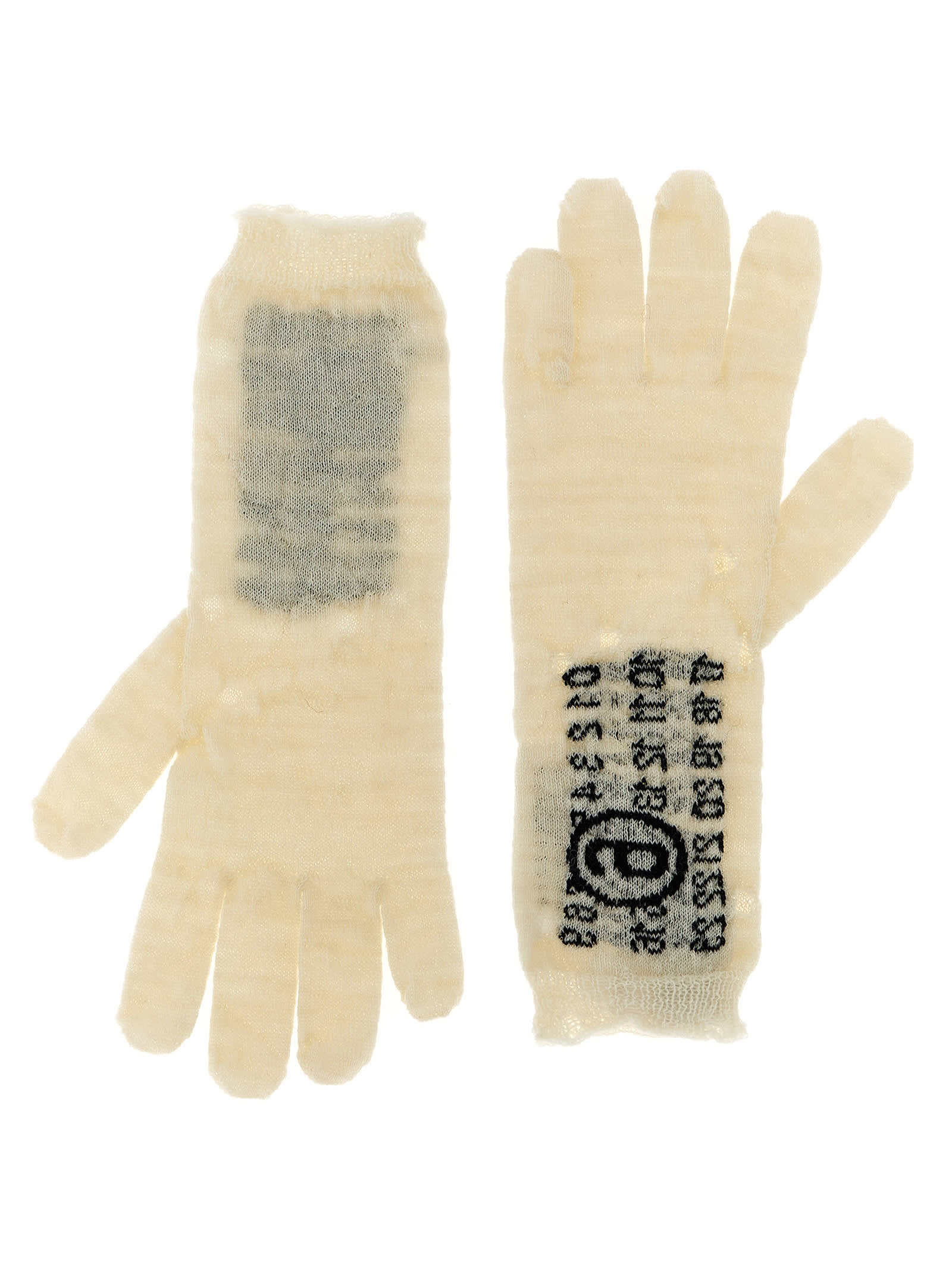 Mm6 Maison Margiela Numeric Signature Mm6 Gloves In Multi
