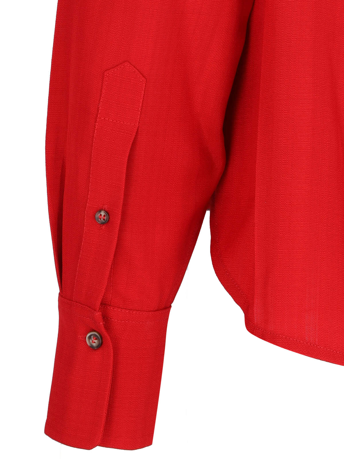 Shop Victoria Beckham Carmine Cropped Shirt In Red