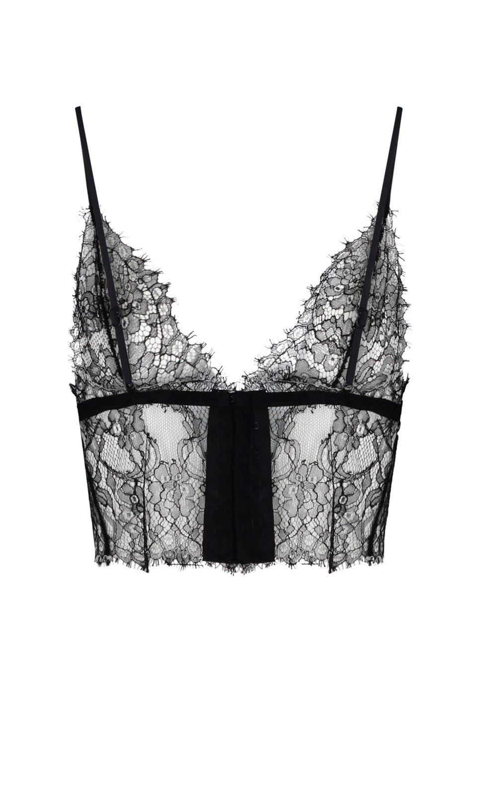 Shop Dolce & Gabbana Lace Detailed Camisole Top In Nero