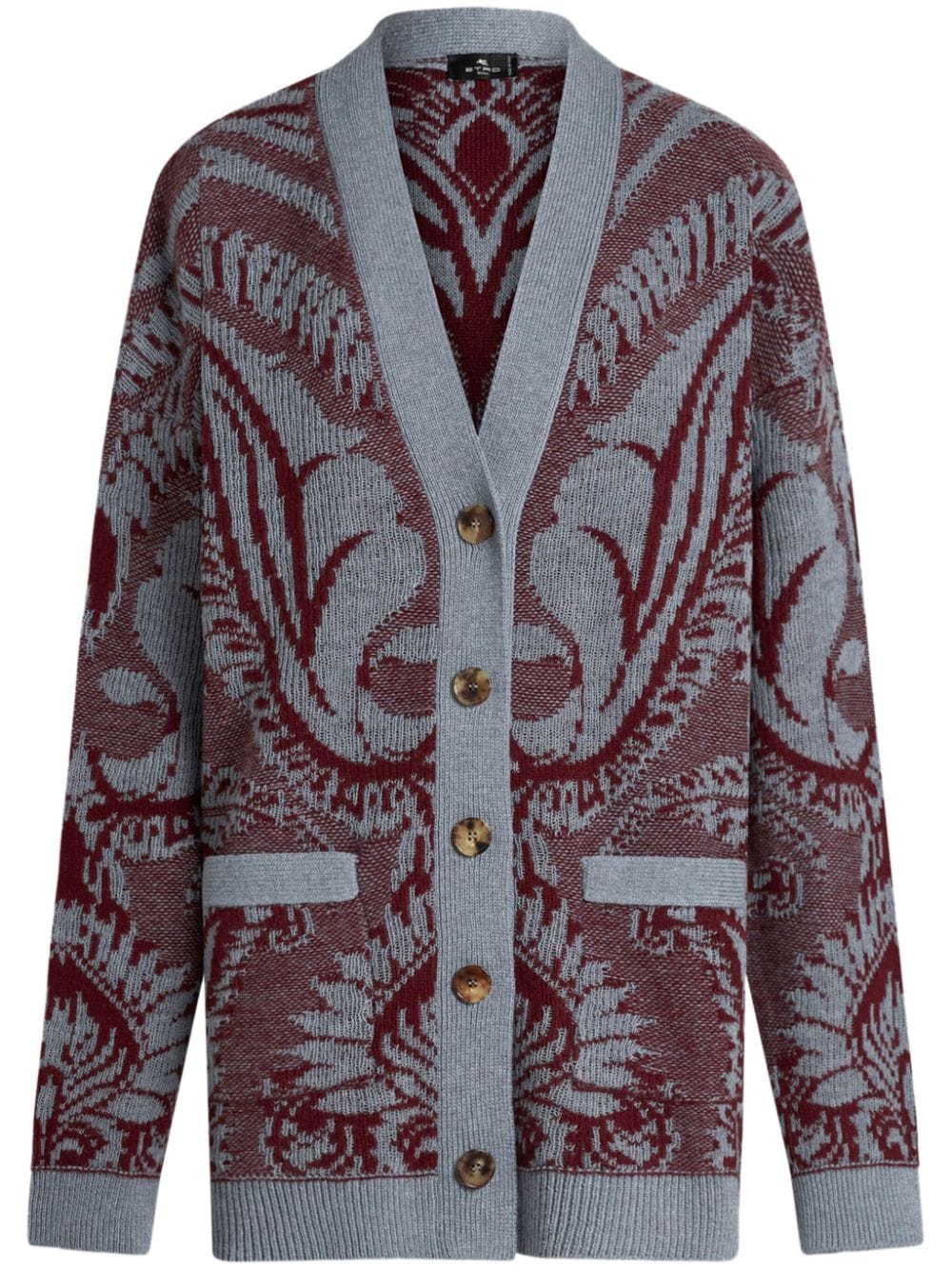 Shop Etro Cardigan In Clear Blue