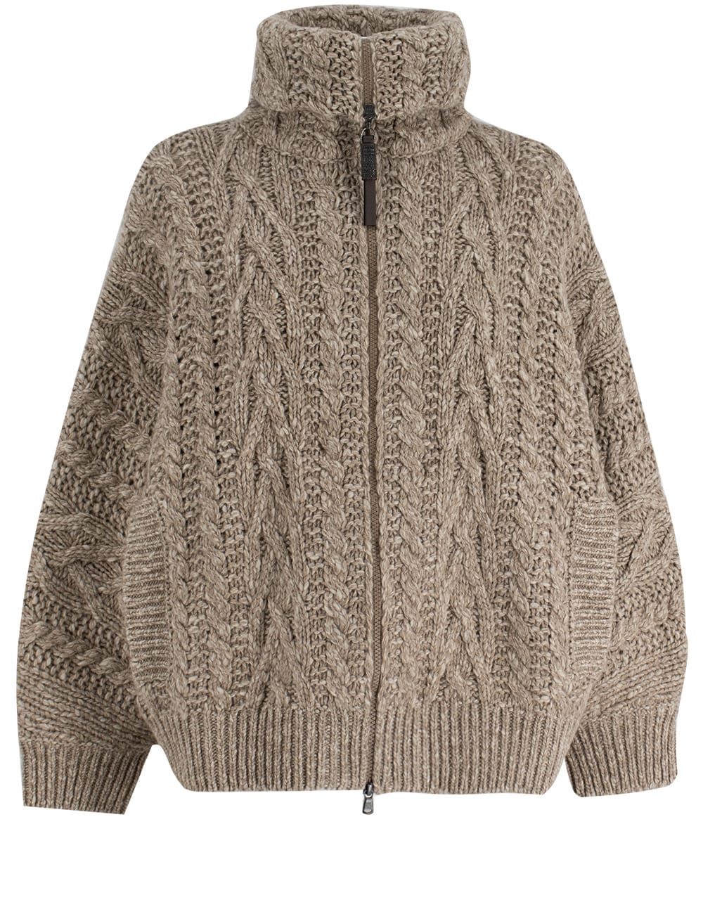 Shop Brunello Cucinelli Cardigan In Beige