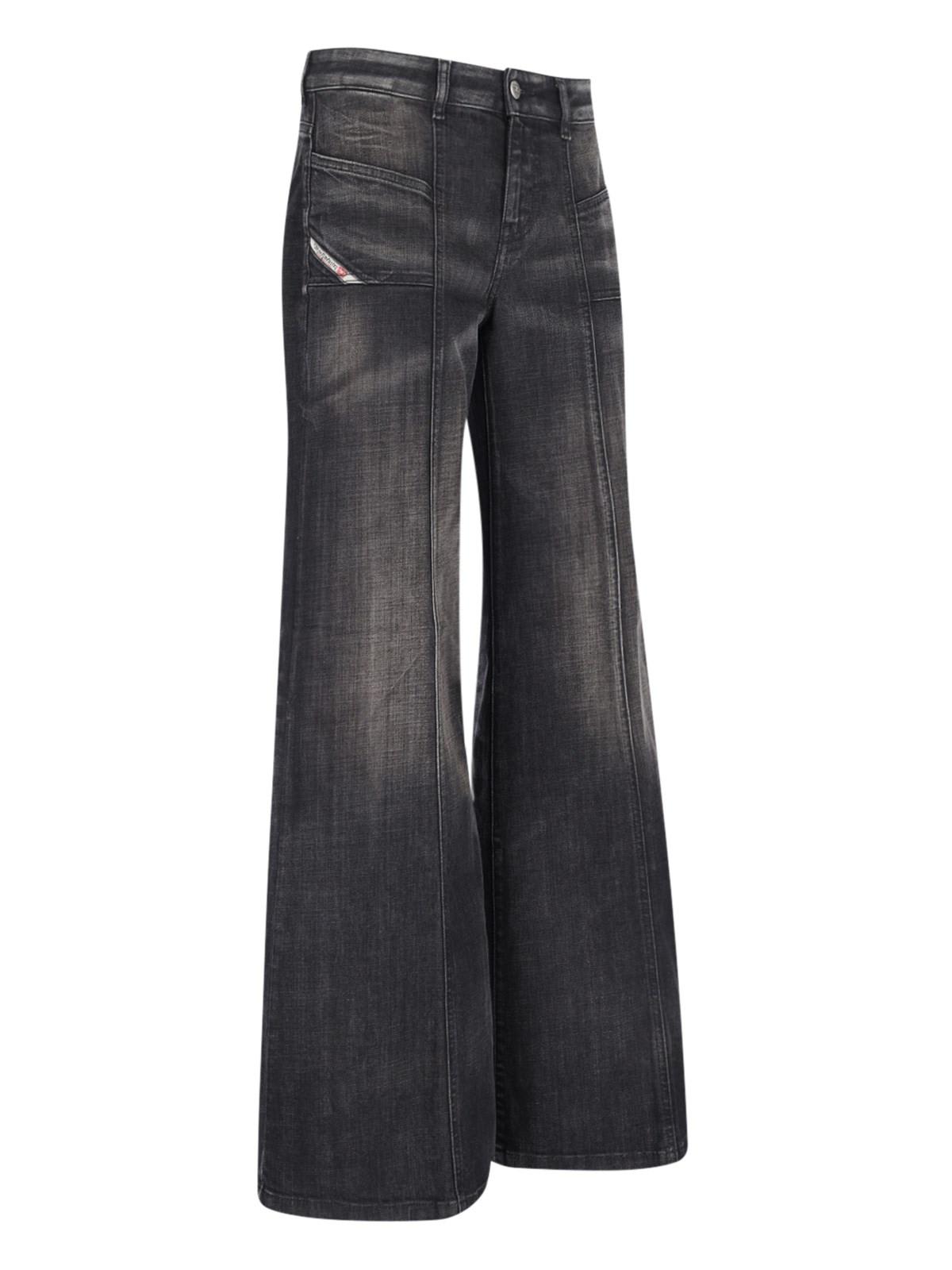 Shop Diesel D-akii Bootcut Jeans In Black