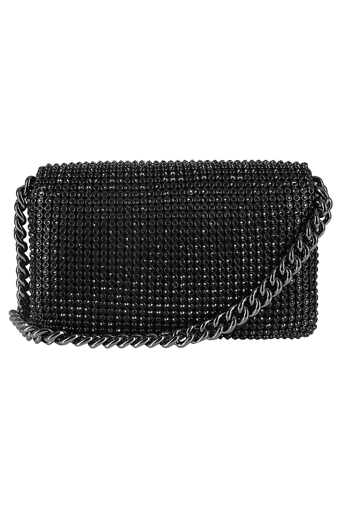 Marc Jacobs Embellished The Mini Soft Shoulder Bag In Black