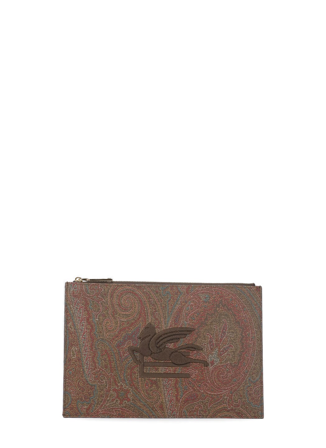 Shop Etro Paisley Pochette In Brown