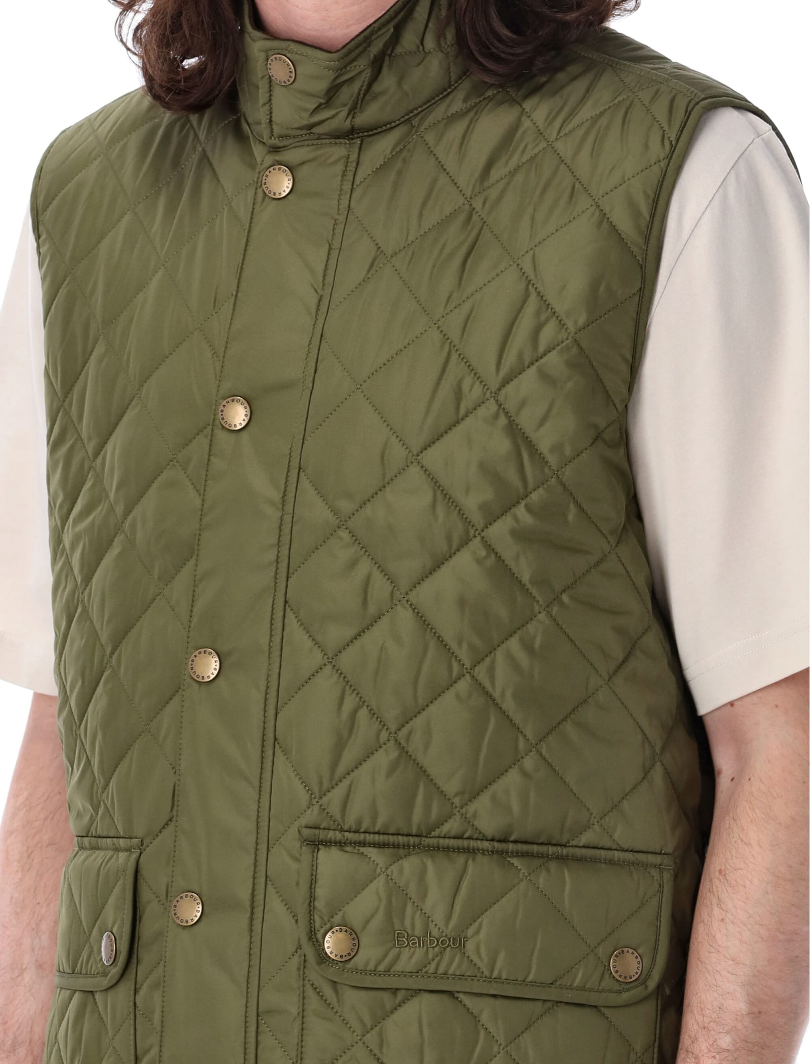 Shop Barbour Lowerdale Gilet In Moss