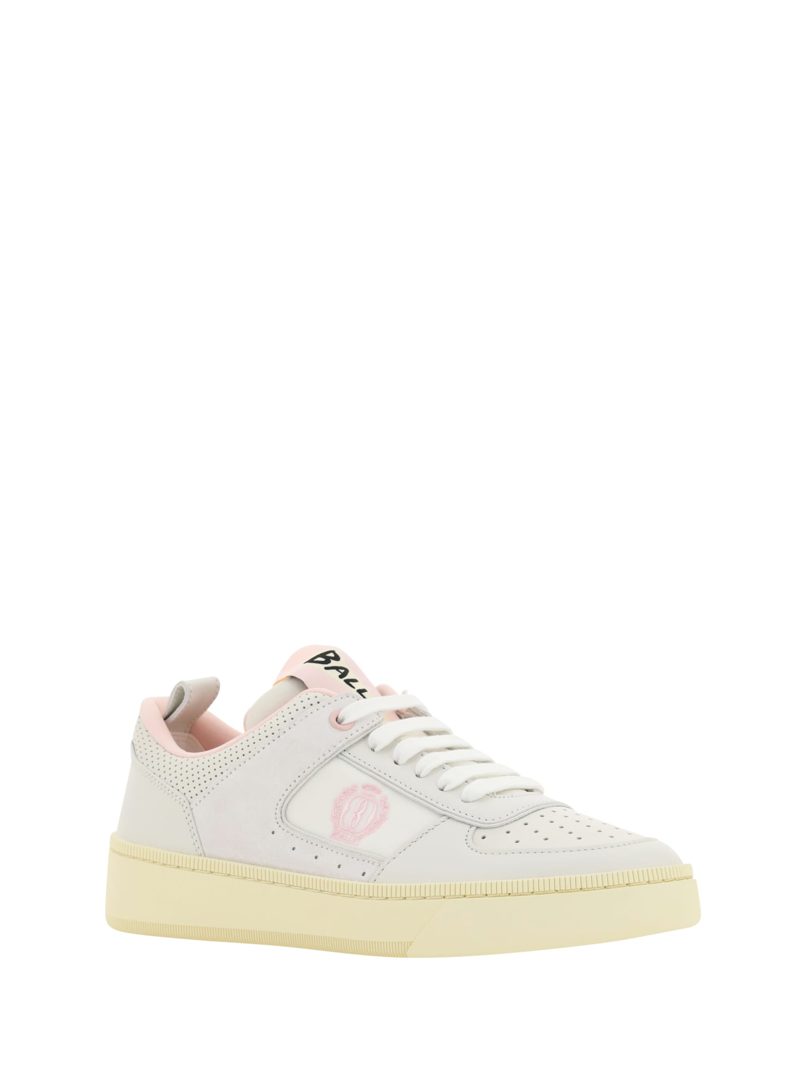 Shop Bally Riweira Sneakers In White/rosa