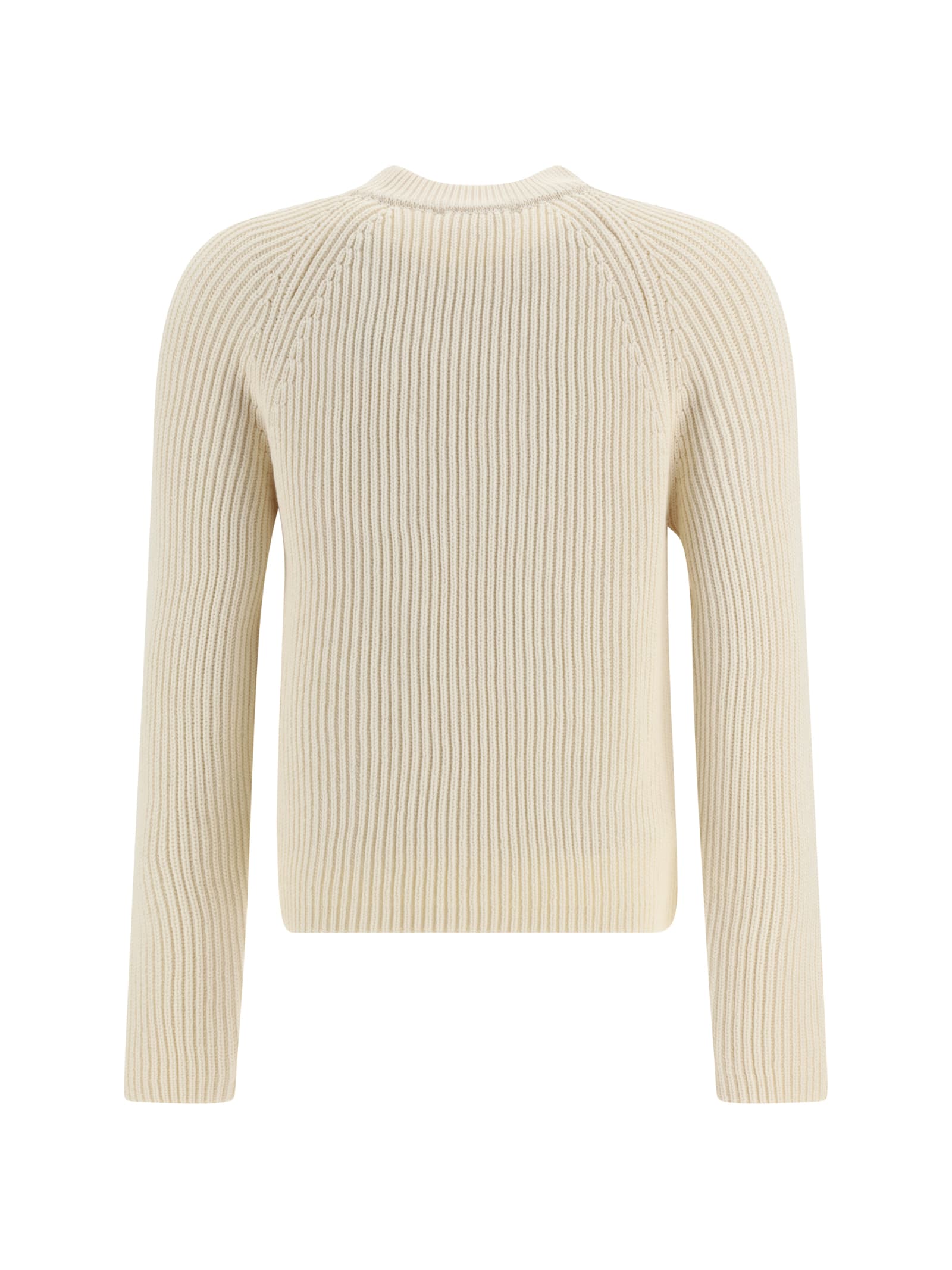 Shop Ami Alexandre Mattiussi Label Sweater In Ivory