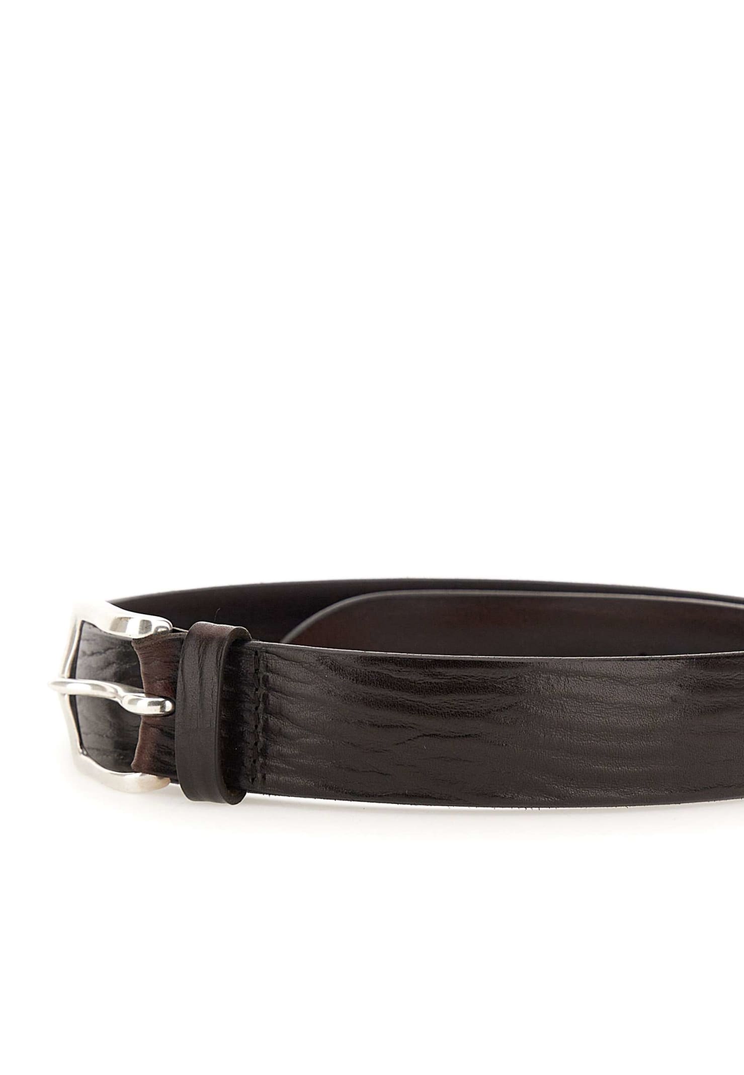 Shop Orciani Blade Leather Belt In Brown