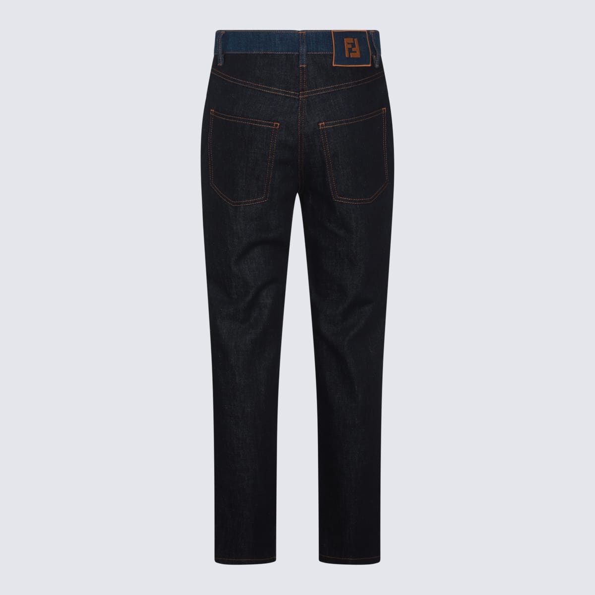 Fendi Women Ff Denim Jeans In Blue