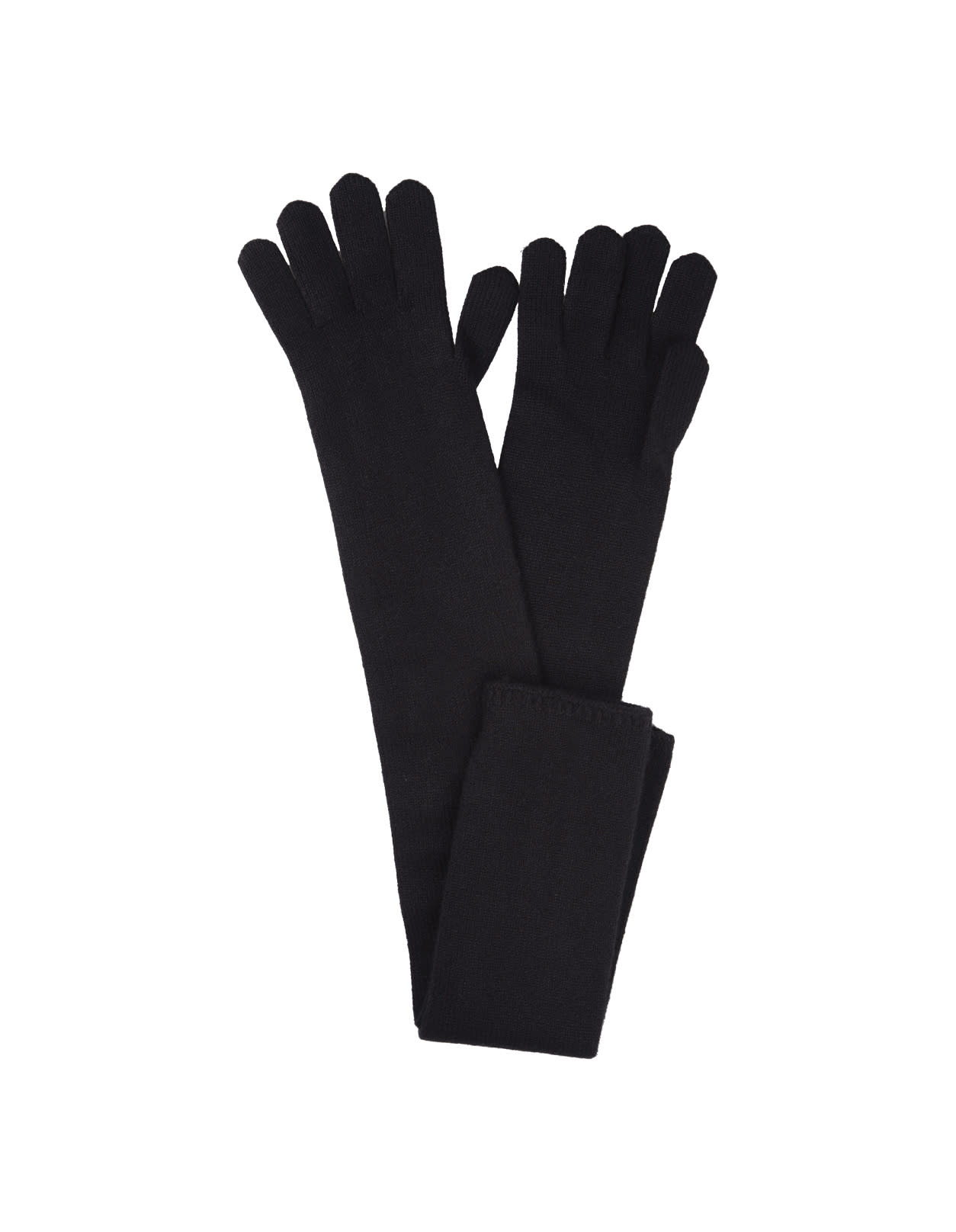 Shop Max Mara Black Timor Long Gloves