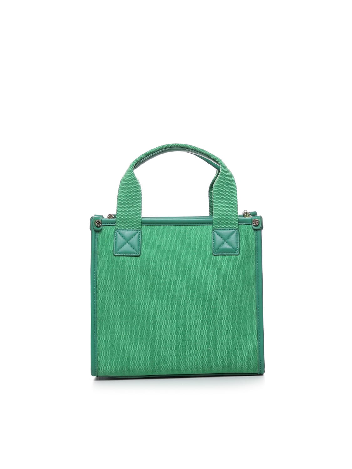 Shop V73 Responsibility Tote Bag In Canvas And Eco-leather In Green