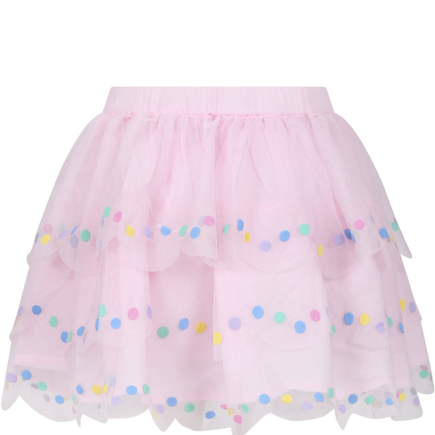 Shop Stella Mccartney Pink Tulle Skirt For Girl