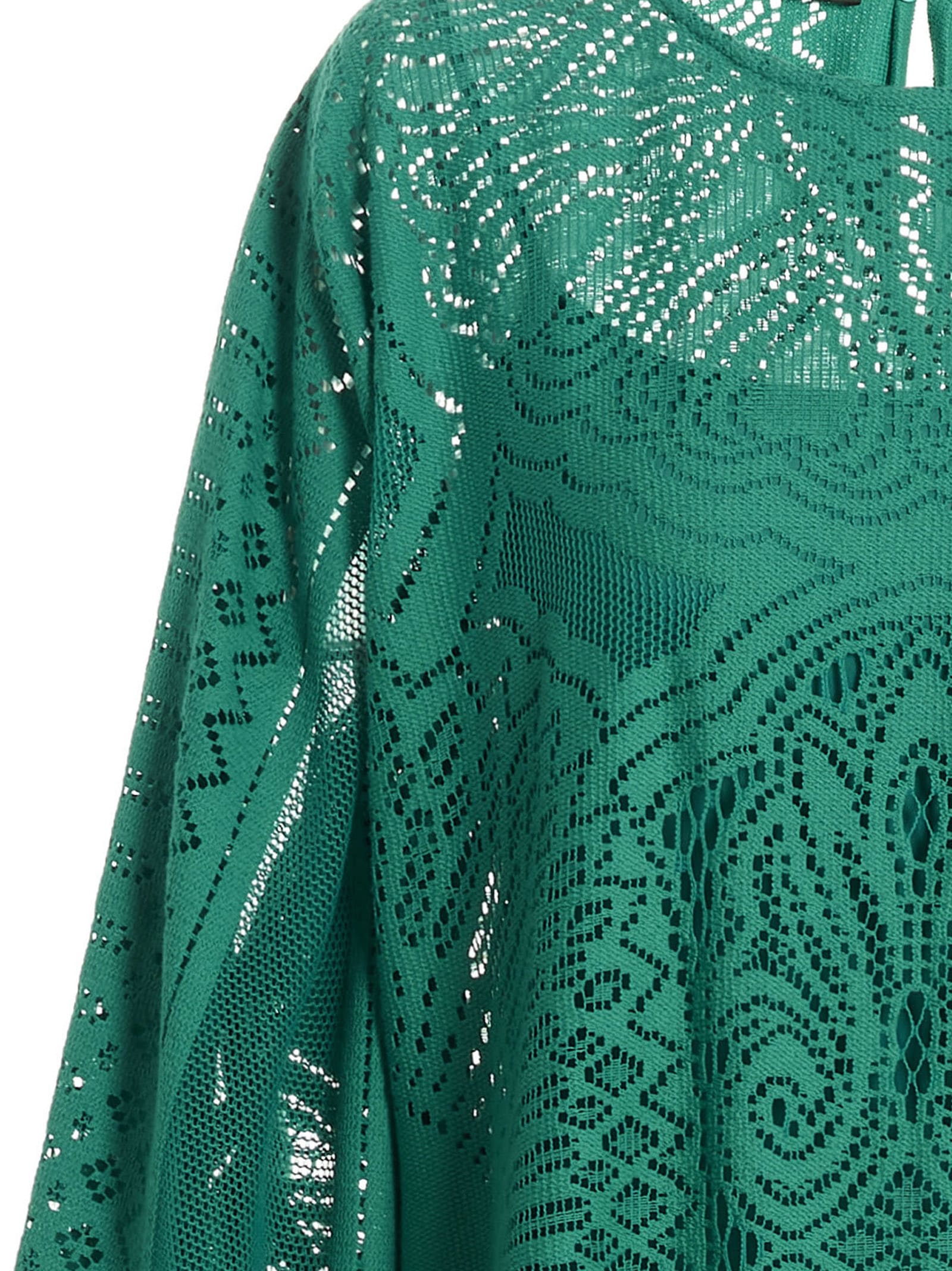 ALBERTA FERRETTI CROCHET CAFTAN DRESS