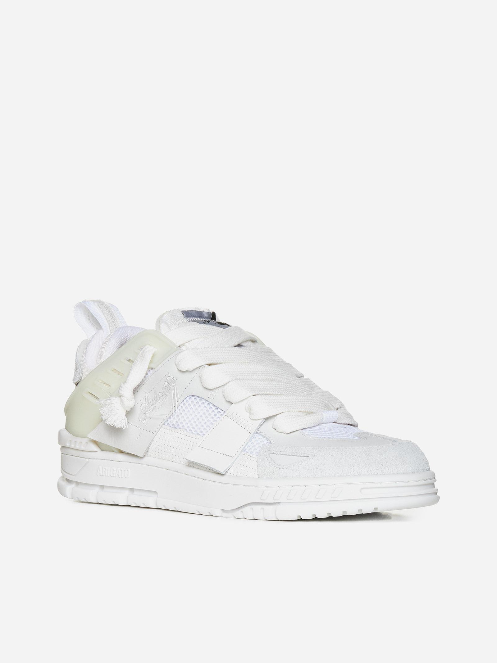 Shop Axel Arigato Area Patchwork Mesh And Leather Sneakers In White