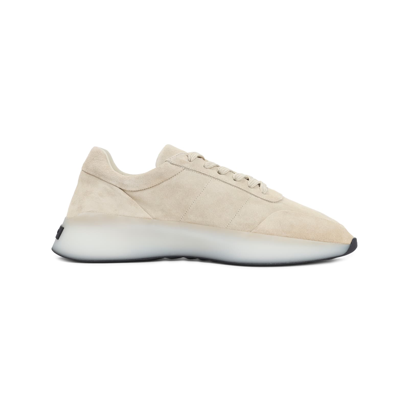 Fear Of God Round Toe Suede Runner With Rubber Sole In Neutral
