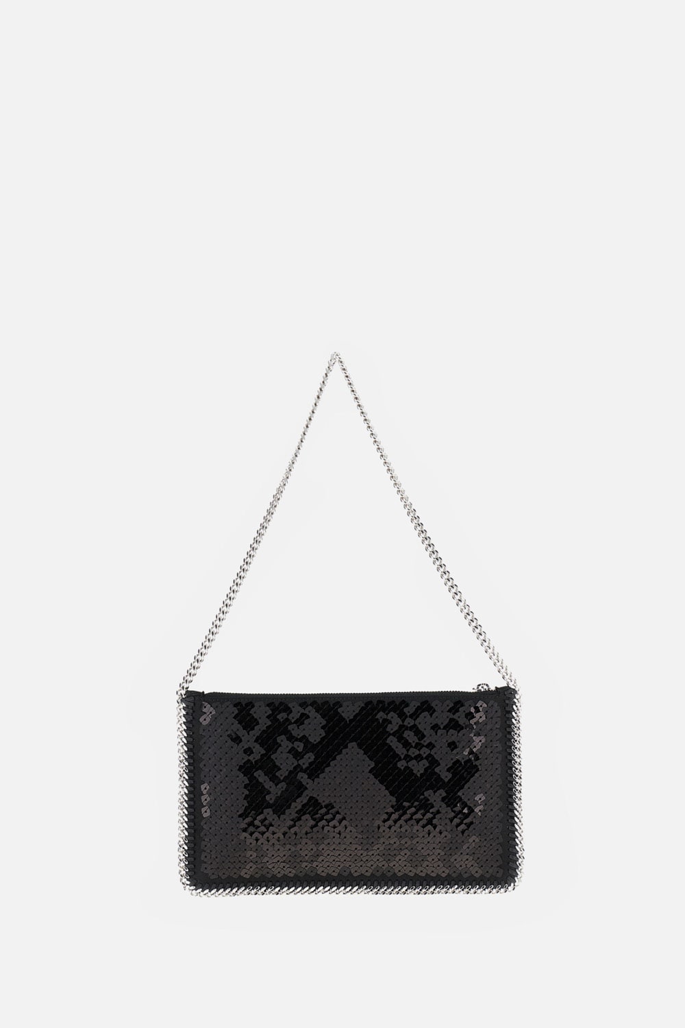 Stella Mccartney Falabella Pochette With Sequins Embroidery In Black