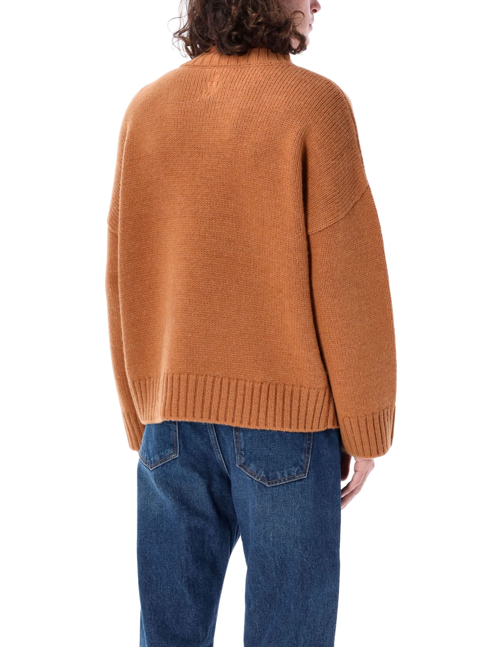 Jw Anderson Brown Jwa Pocket Sweater<br/> In Tobacco