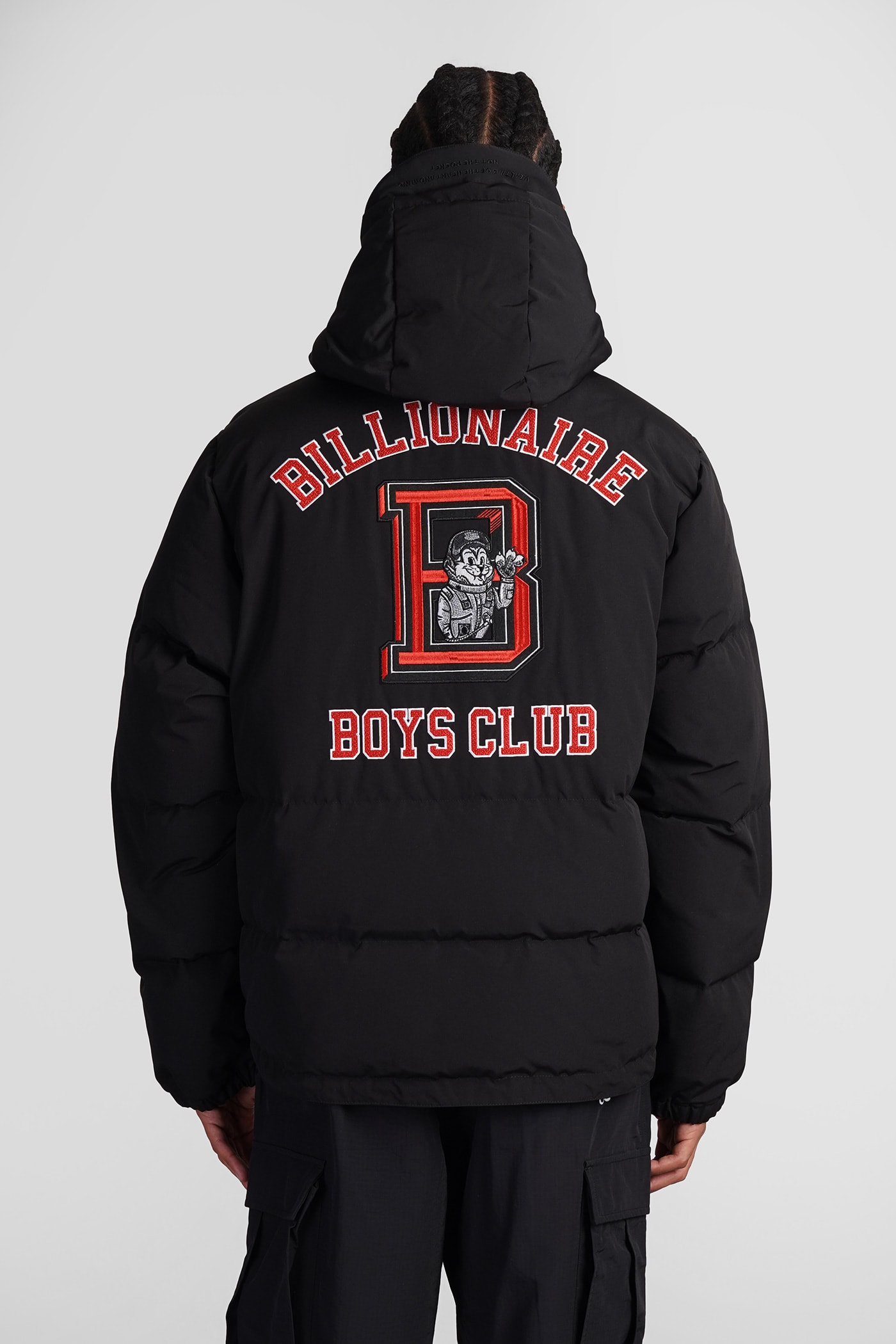 BILLIONAIRE BOYS CLUB PUFFER IN BLACK POLYAMIDE 