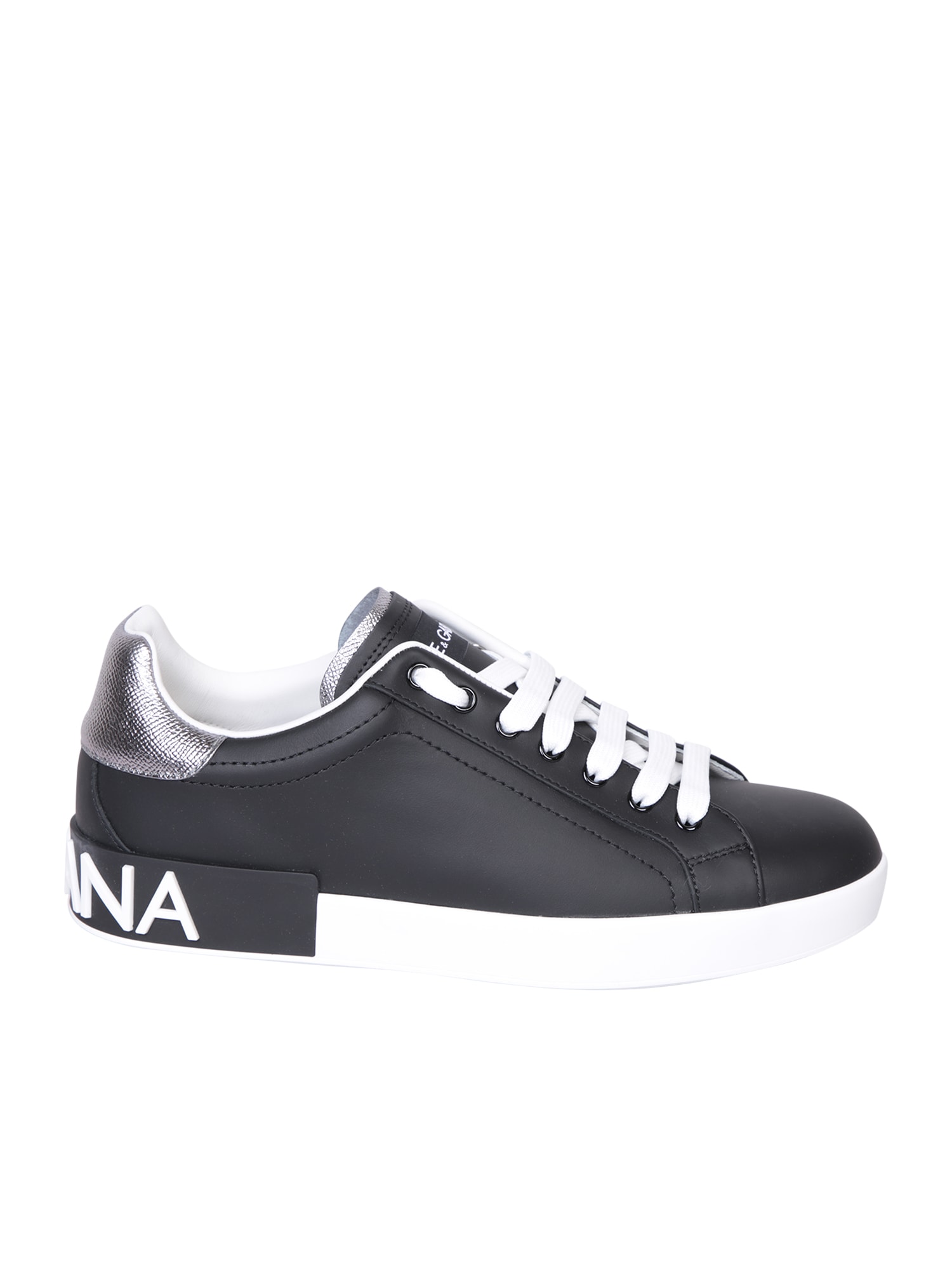 Shop Dolce & Gabbana Portofino Black/ White Sneakers