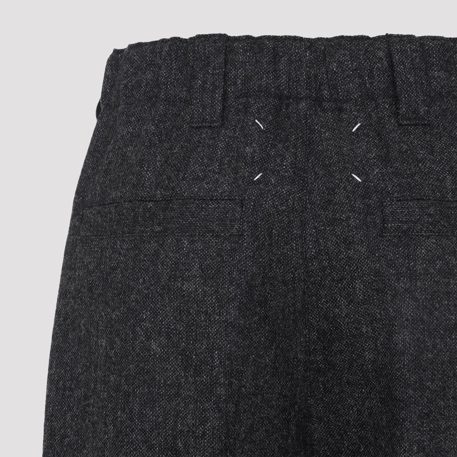 Maison Margiela Wide-leg Trousers With Belt Loops And Pockets In Black