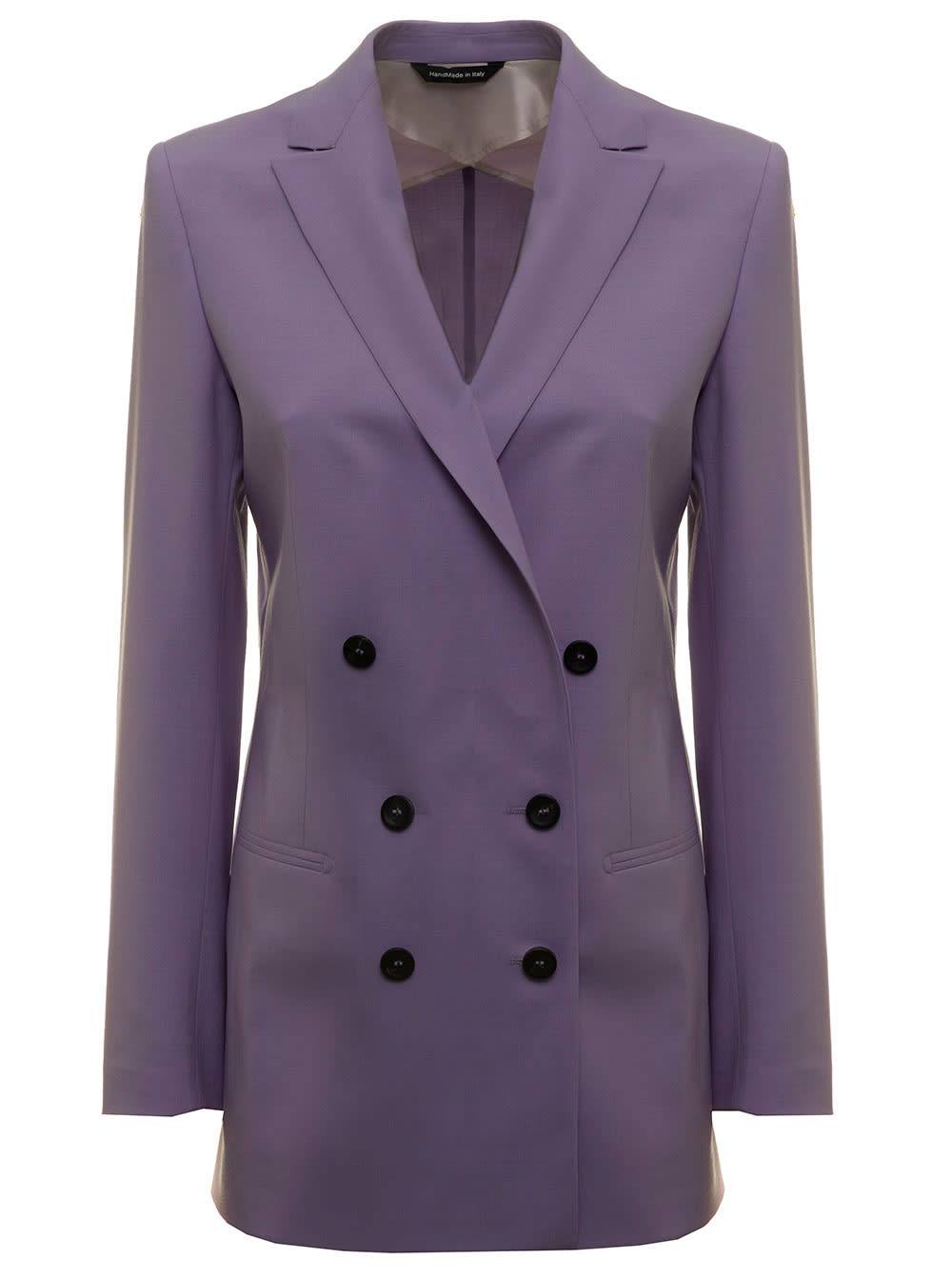 Tonello Womans Double-breasted Lilac Wool Blazer