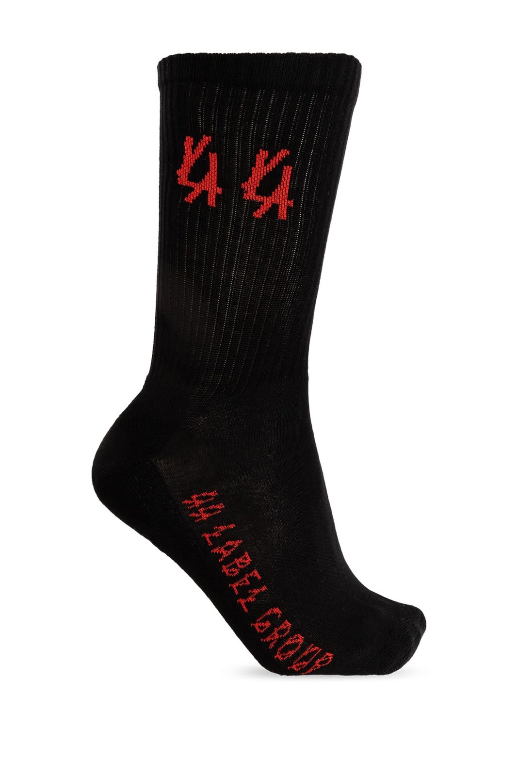 44 Label Group Black Cotton Sports Socks In Nero