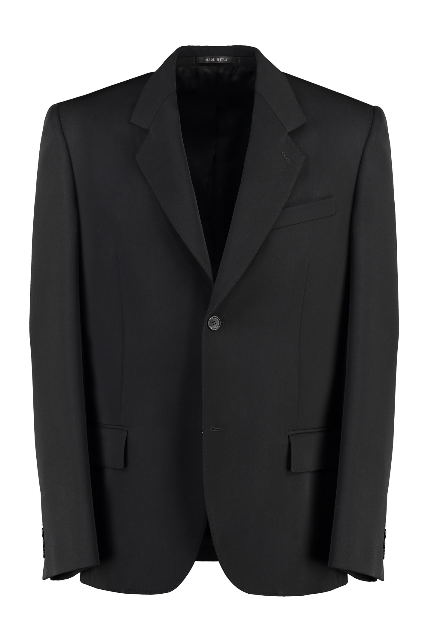 Shop Balenciaga Single-breasted Two-button Jacket In Black