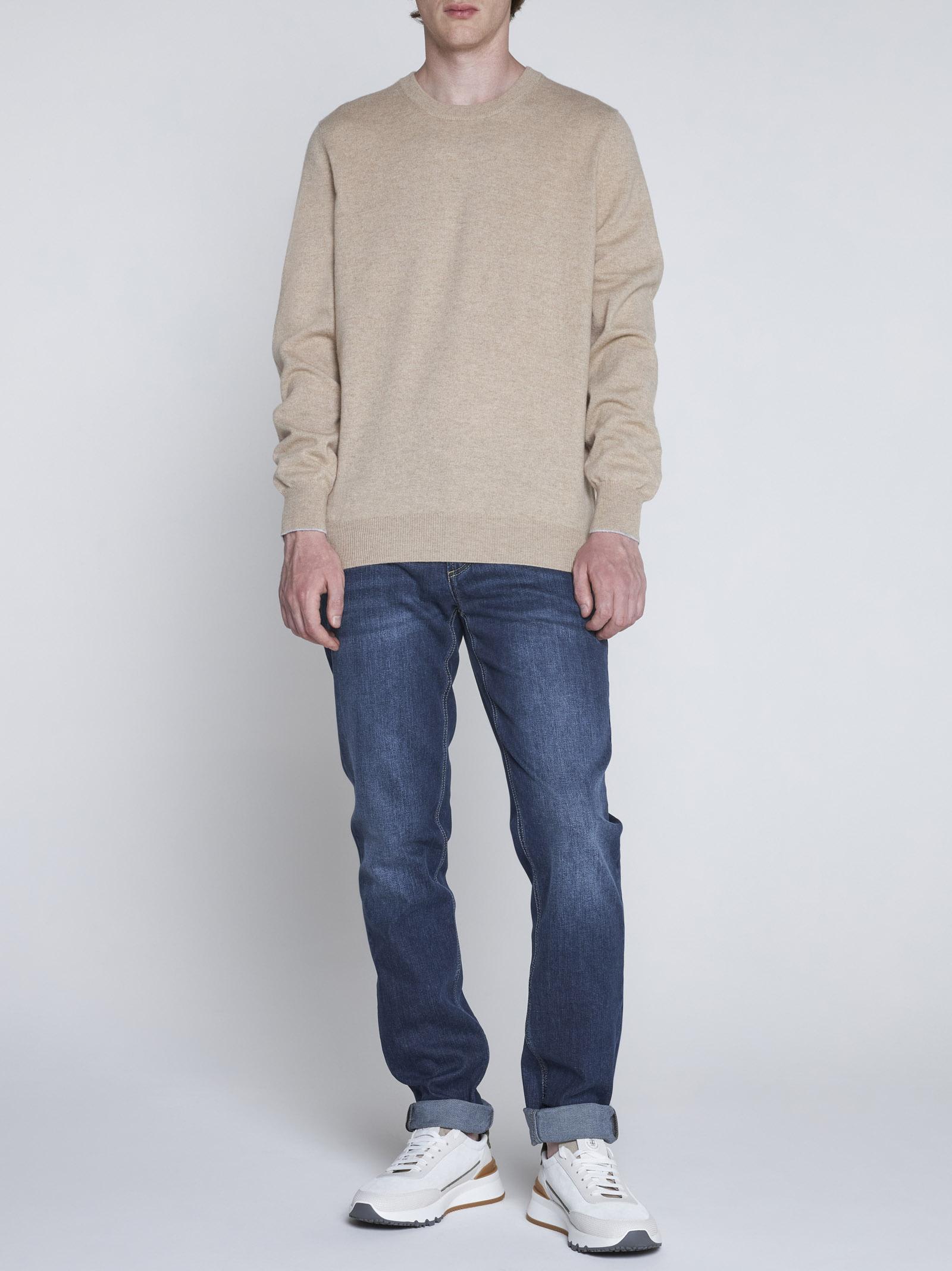 Shop Brunello Cucinelli Cashmere Sweater In Ciottolo