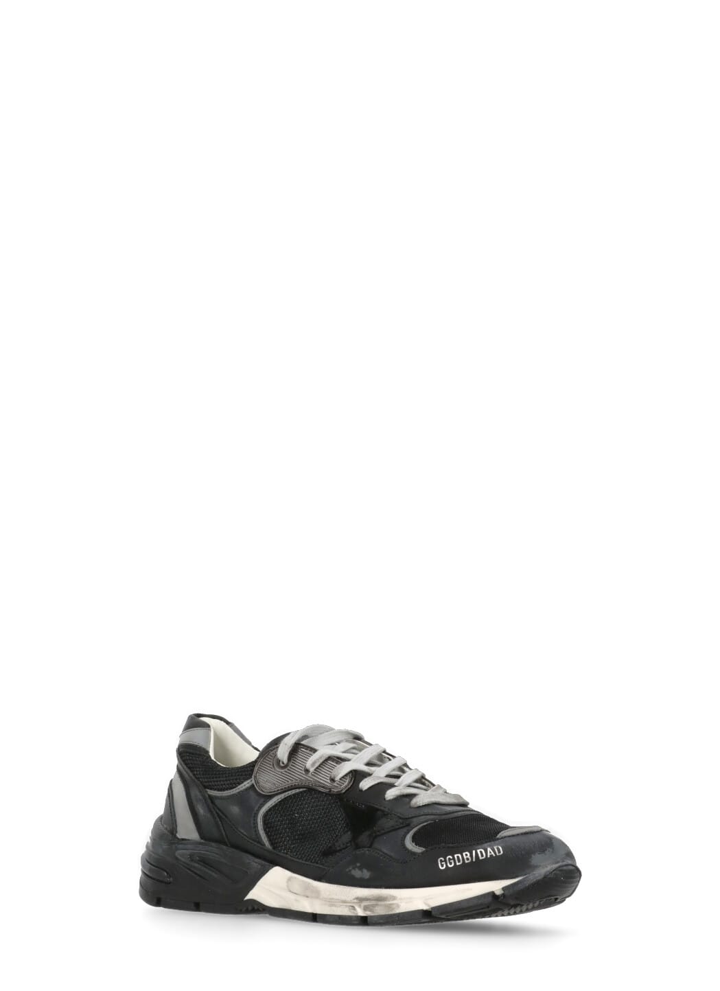 Golden Goose Black Leather And Mesh Running Dad Sneakers In Black