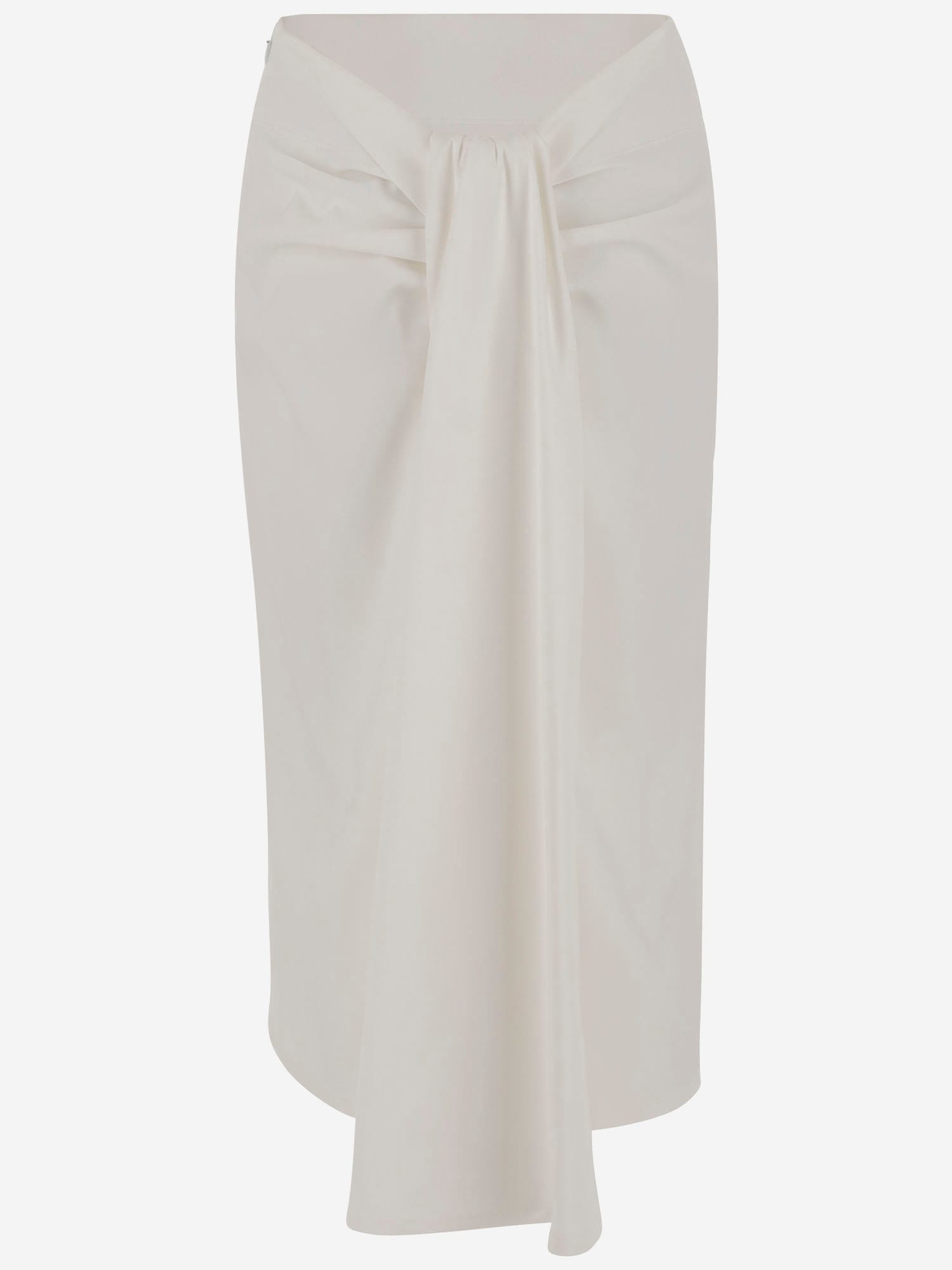 Shop Jacquemus Sablier Skirt In White