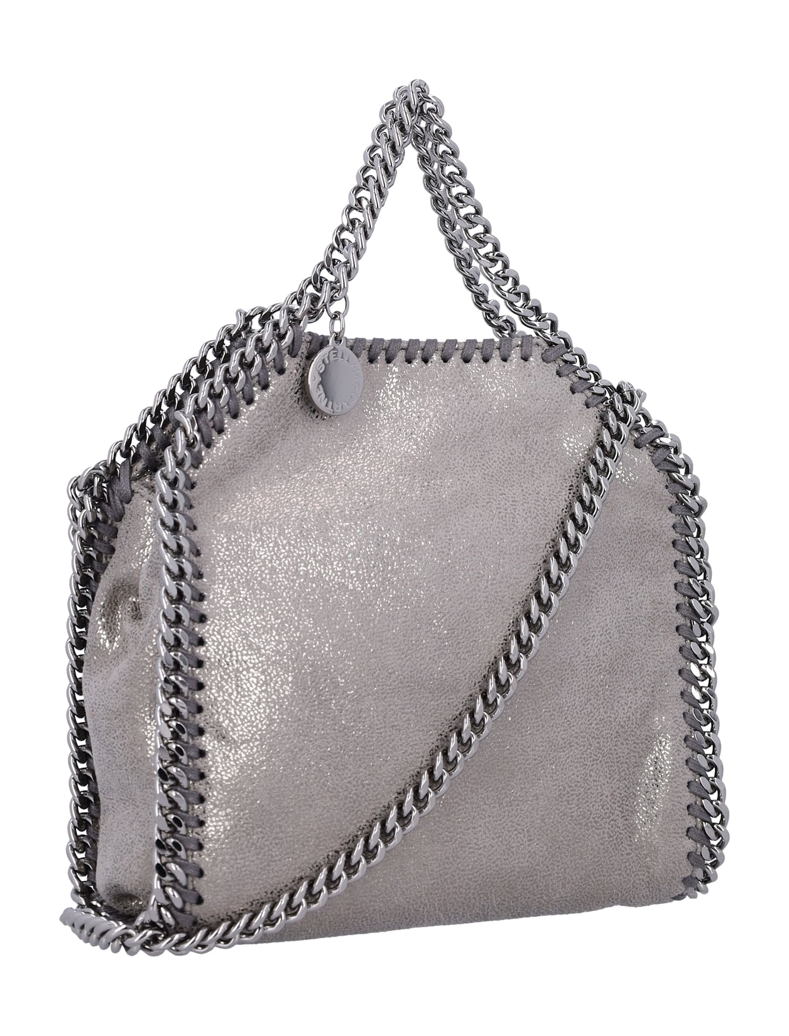 Stella Mccartney Falabella Tiny Tote Bag In Gray