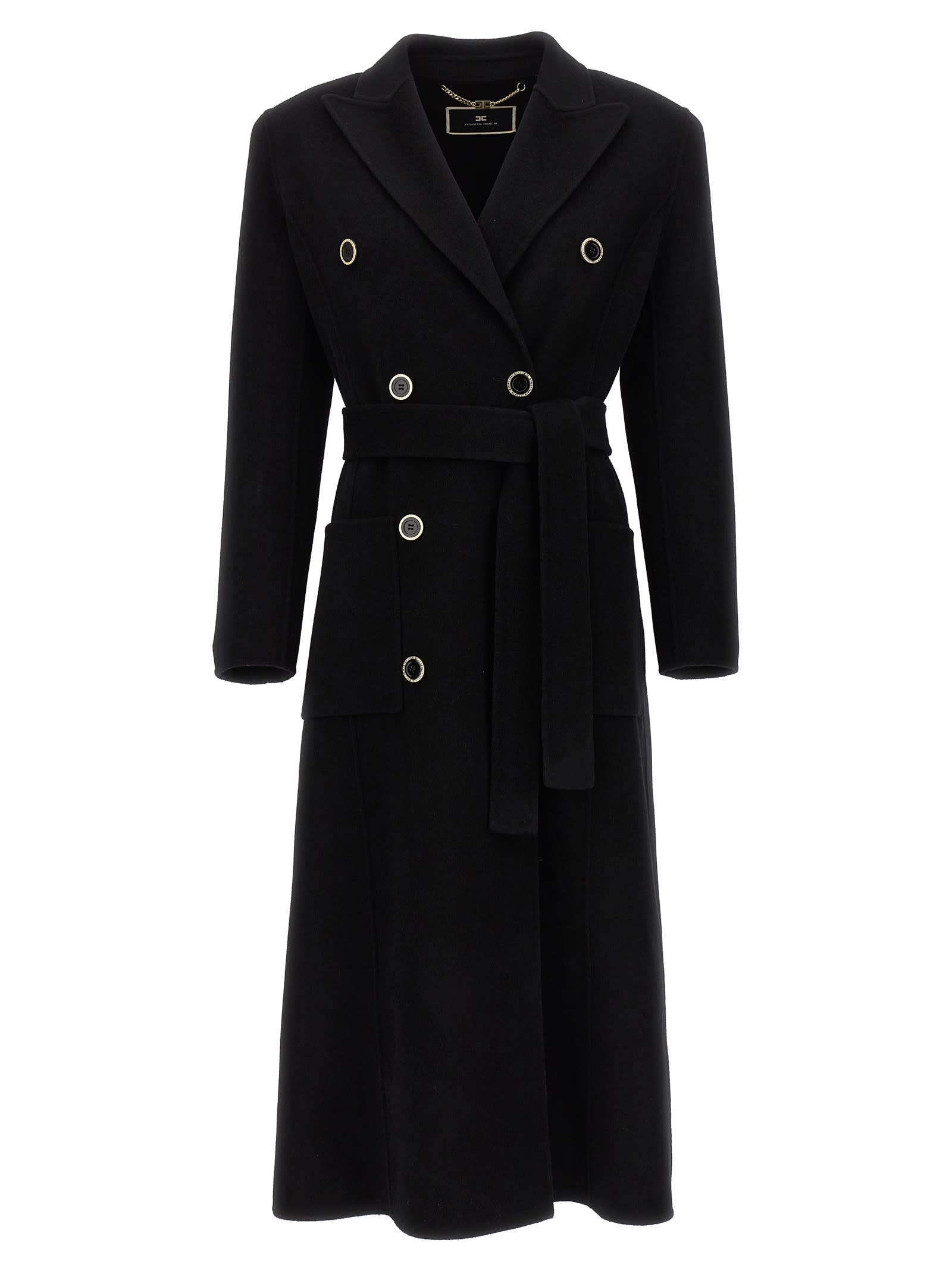 ELISABETTA FRANCHI DOUBLE-BREASTED COAT