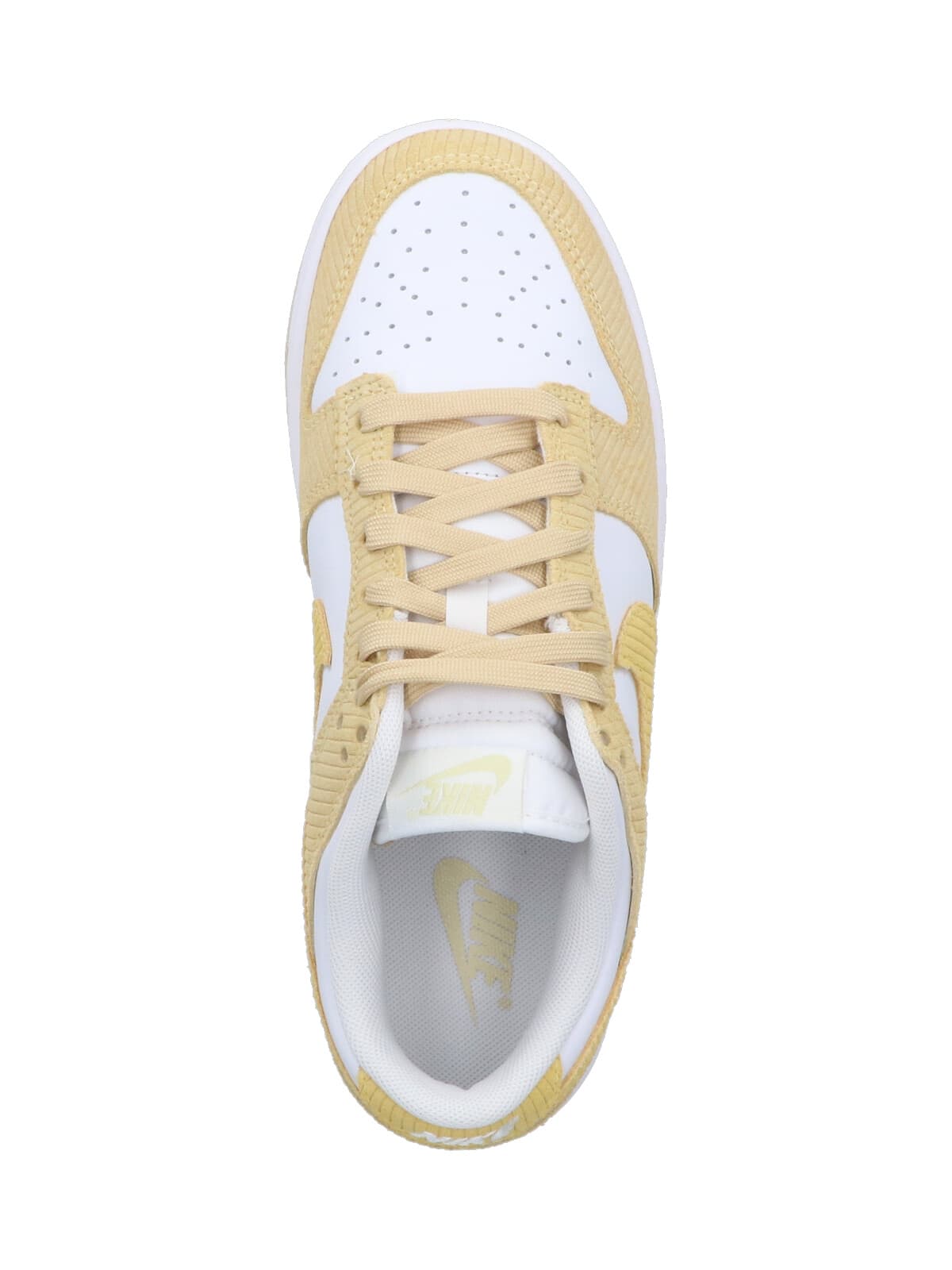 Nike Low Dunk Leather Suede Sneakers In White