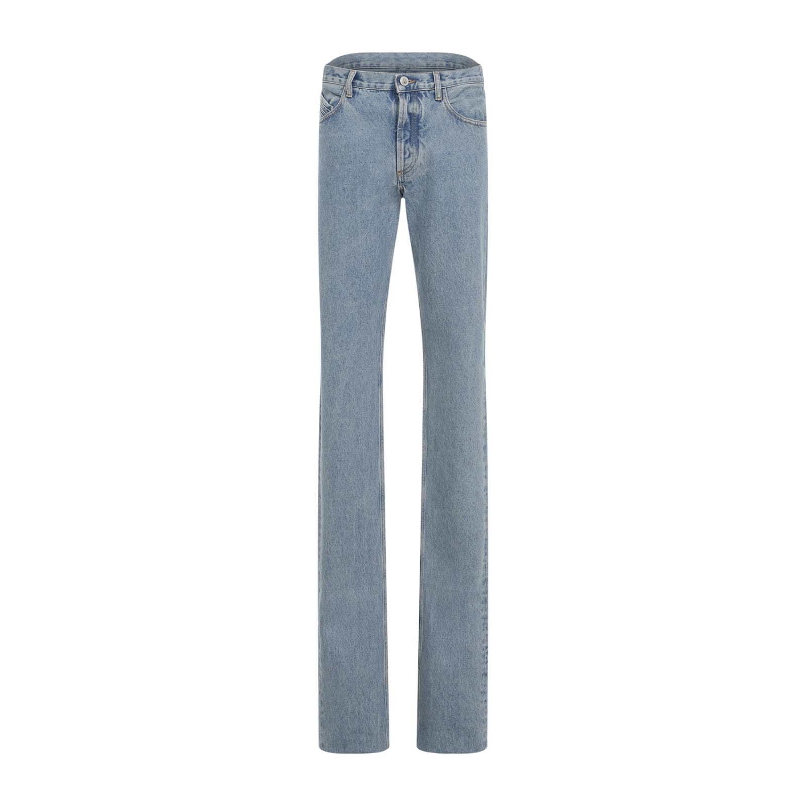 Shop Attico Cotton Jeans In Sky Blue