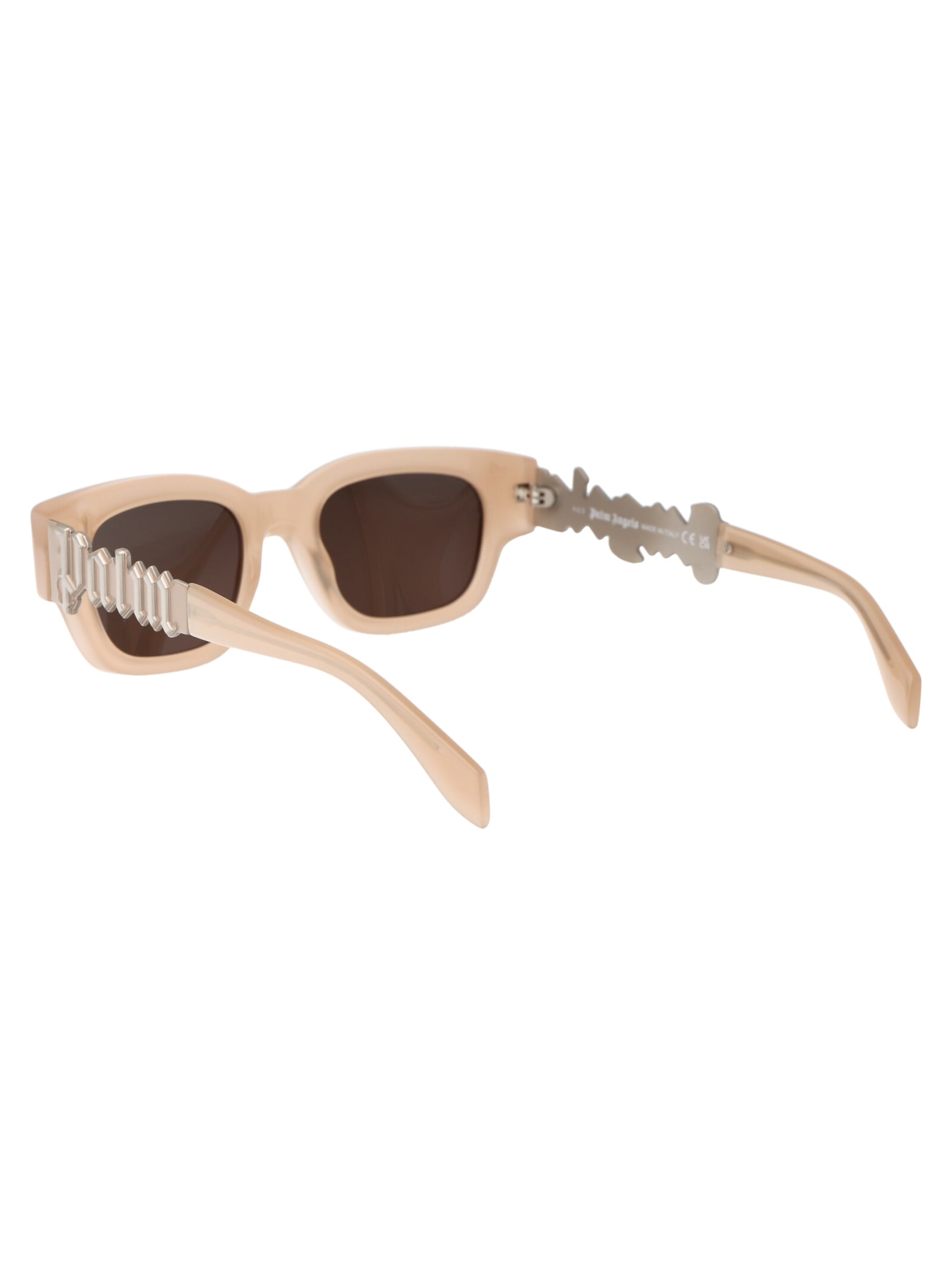 Shop Palm Angels Posey Sunglasses In Nude Brown