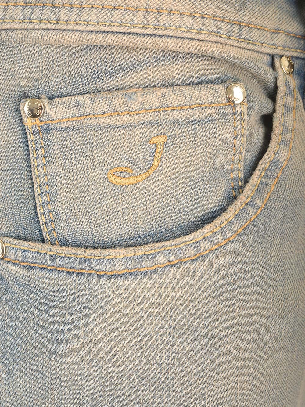 Shop Jacob Cohen Carrot Fit Jeans In Light Blue