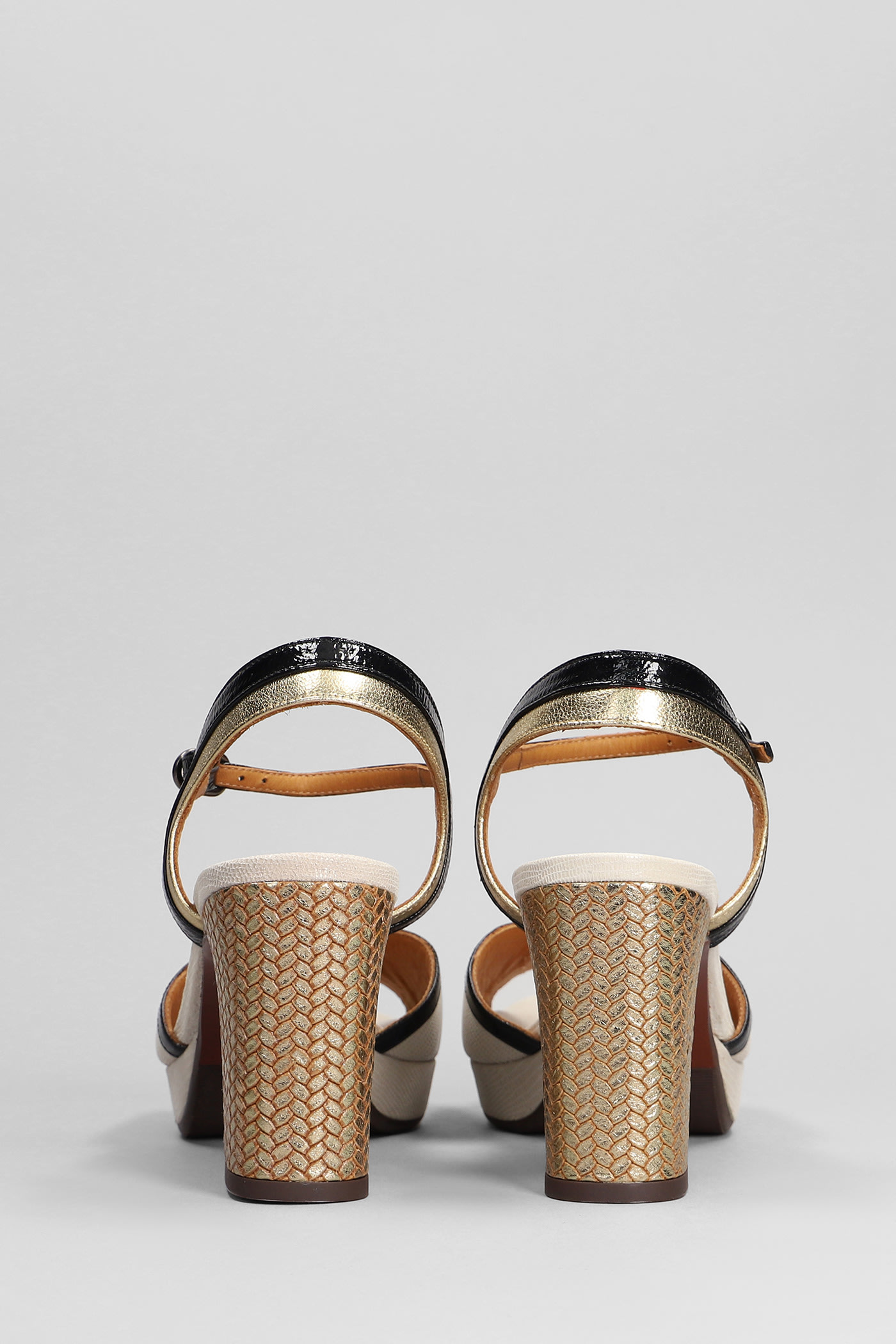Shop Chie Mihara Keny Sandals In Beige Leather