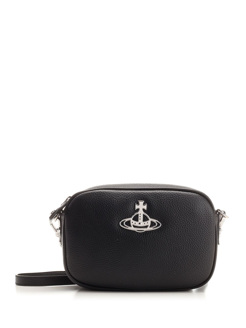 Shop Vivienne Westwood Anna Faux Leather Shoulder Bag In Black