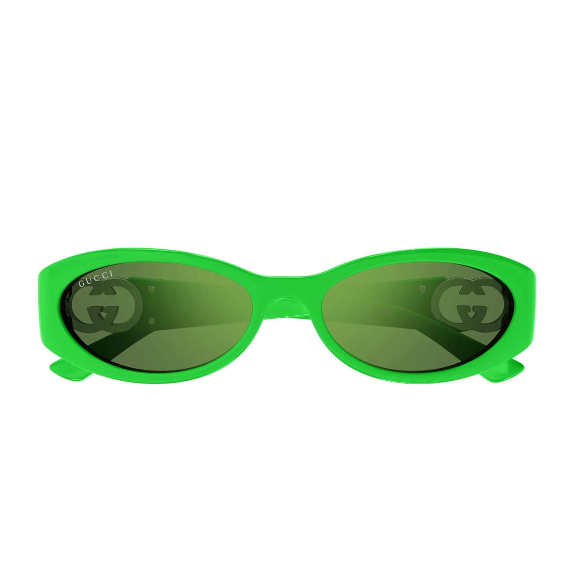 Shop Gucci Gg1660s Linea  Lido 005 Green Green Sunglasses In Verde