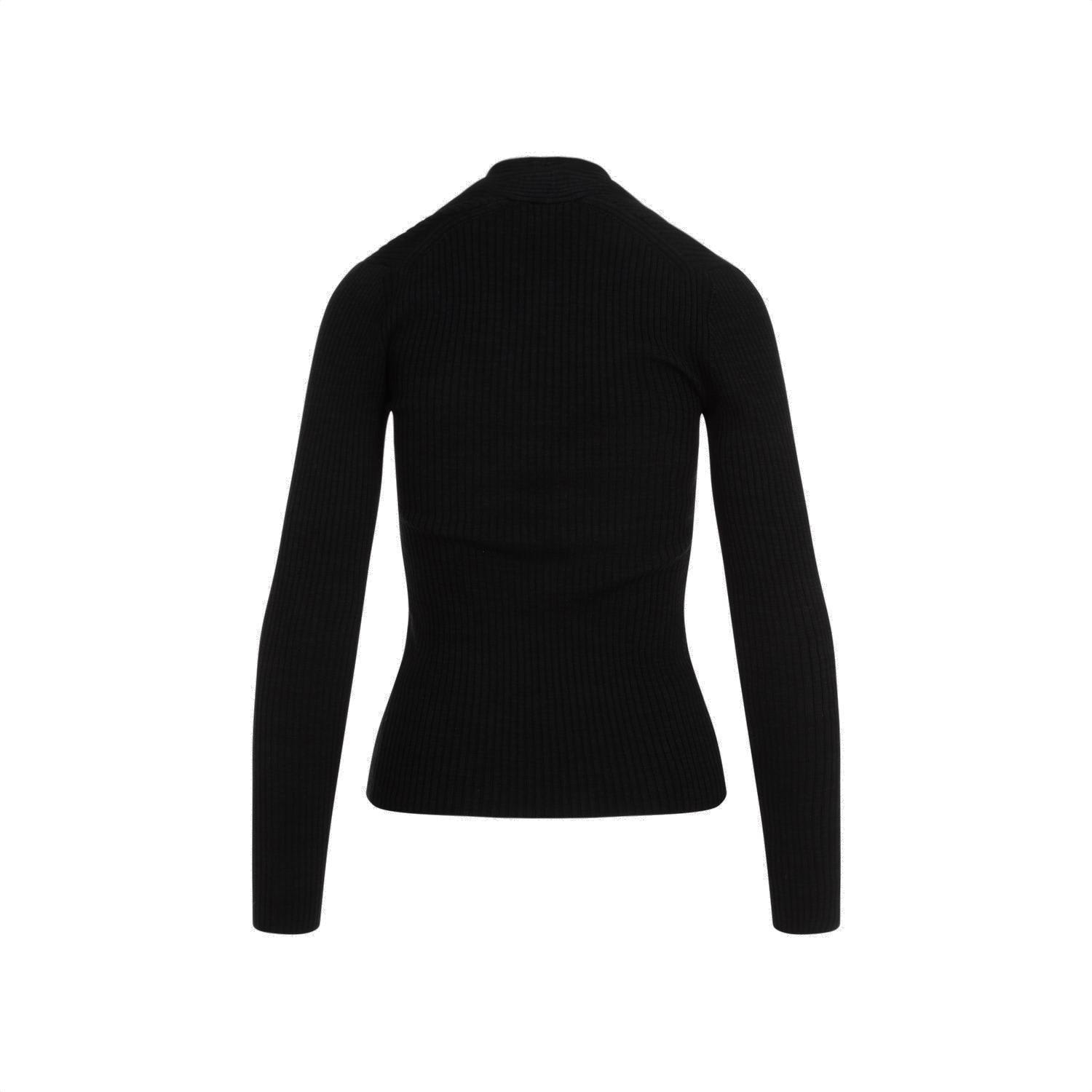 Shop Isabel Marant Cut-out Detailed Knitted Jumper In Black