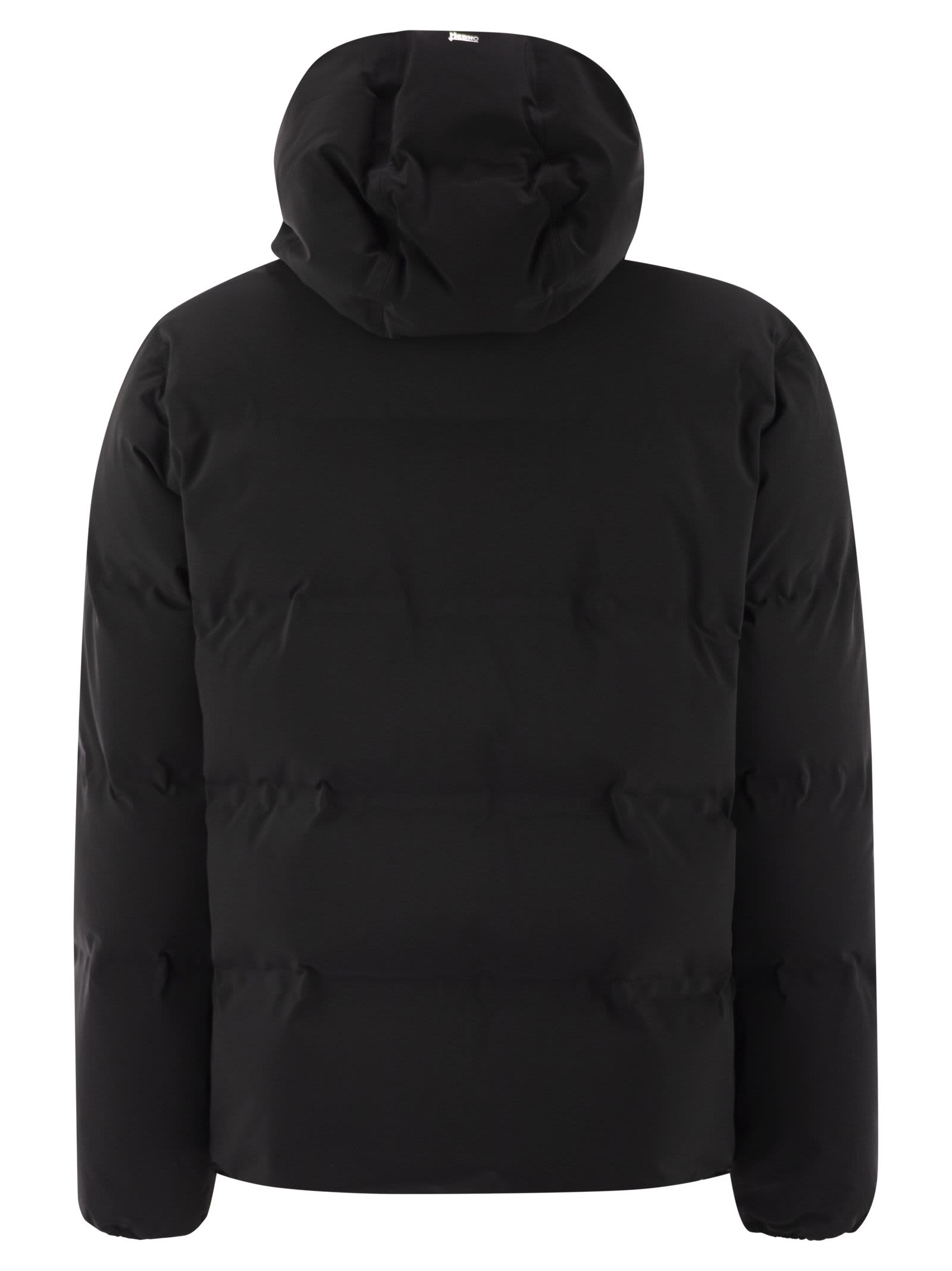 Herno Men New Impact Down Jacket With Hood In Black