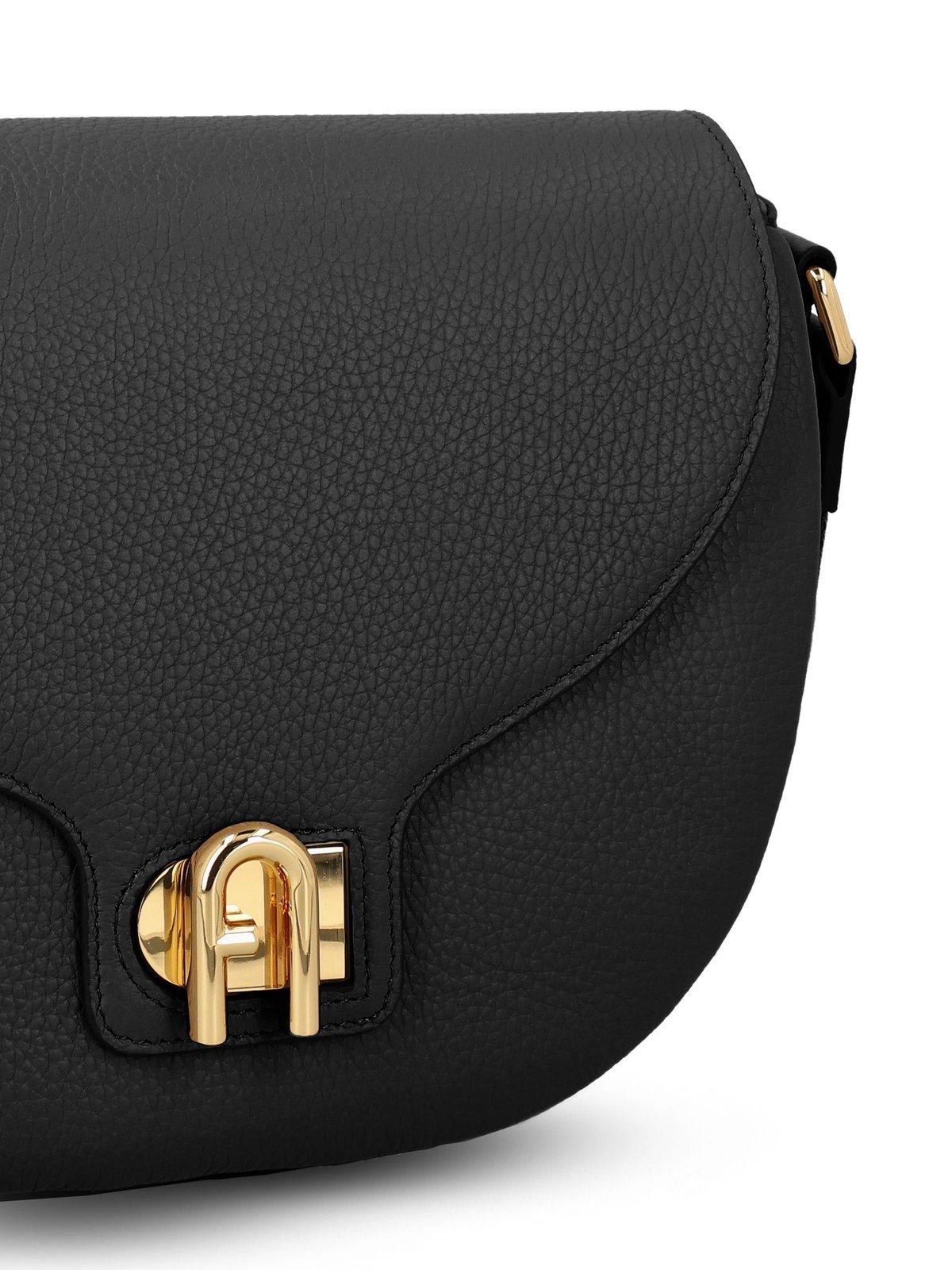 Furla Shoulder Bags With Adjustable Strap And Gold-tone Hardware In Black