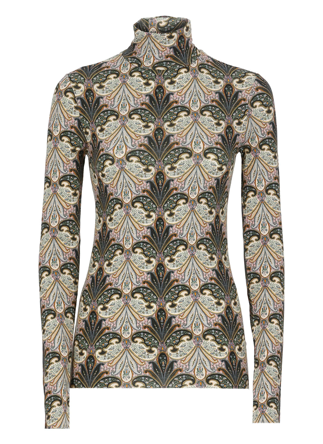 Shop Etro Turtleneck With Paisley Pattern In 001