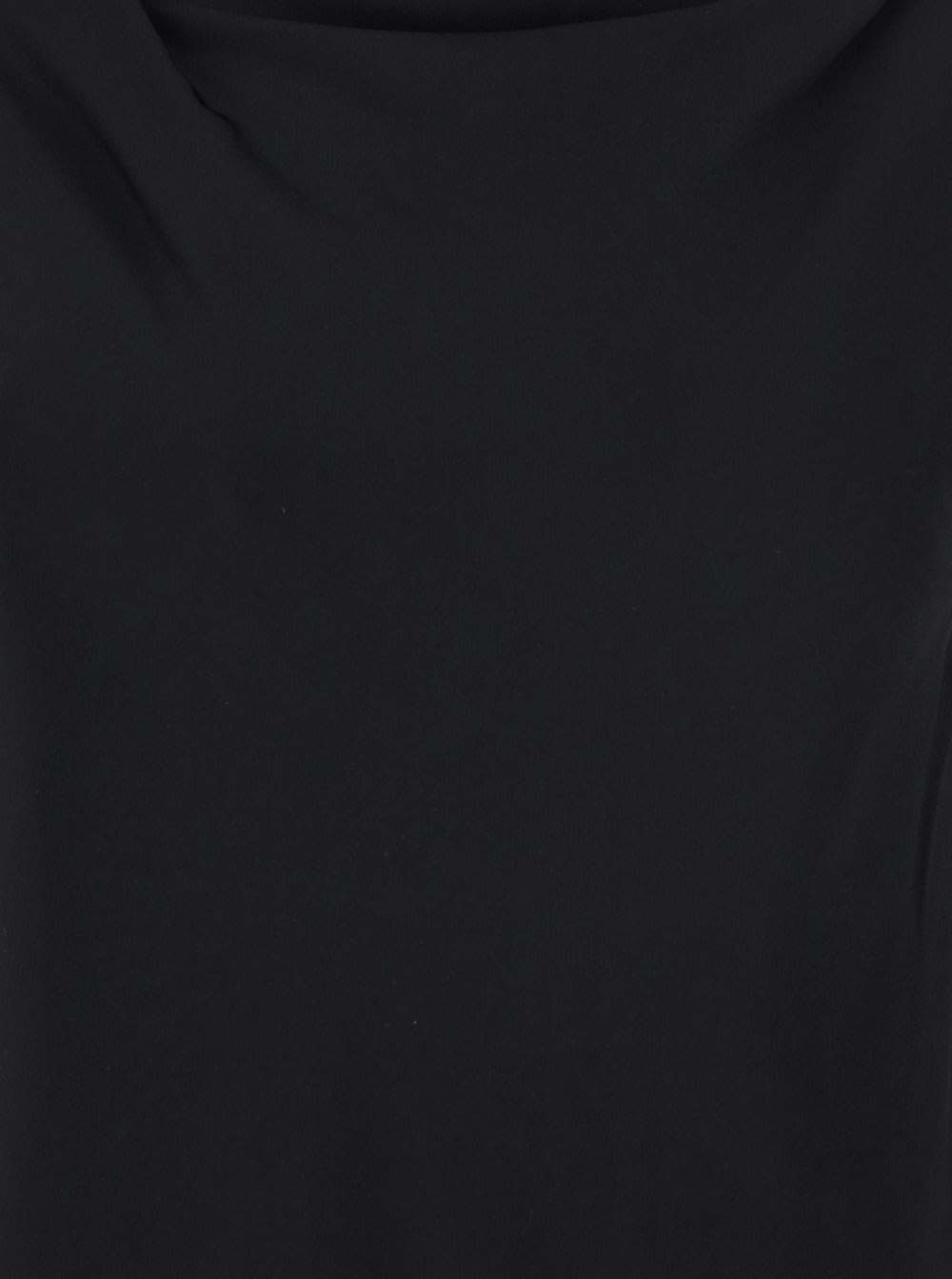 Theory Black Crewneck Top With Ruched Details On The Front In Black