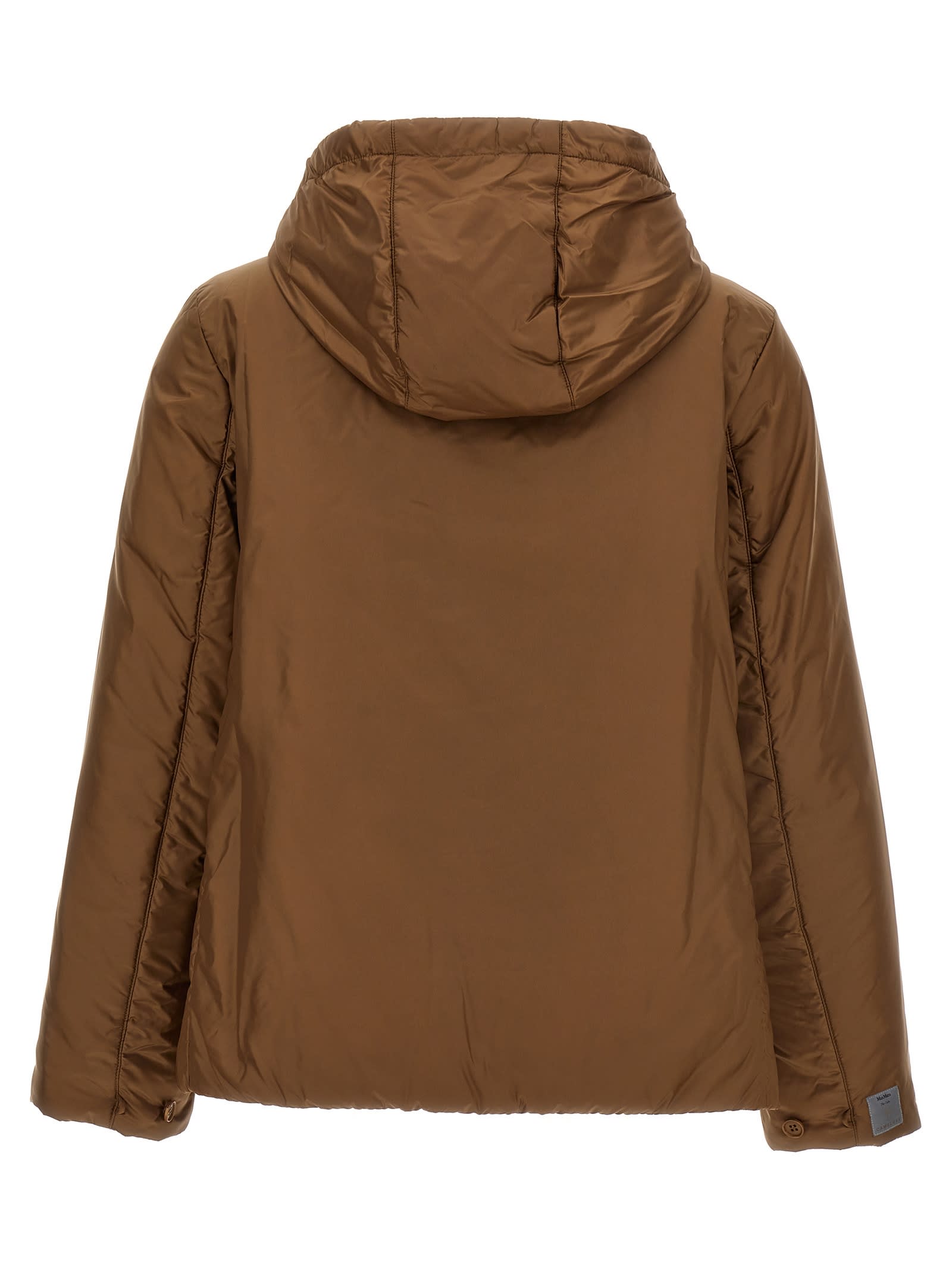 Max Mara The Cube Greenh Down Jacket In Brown