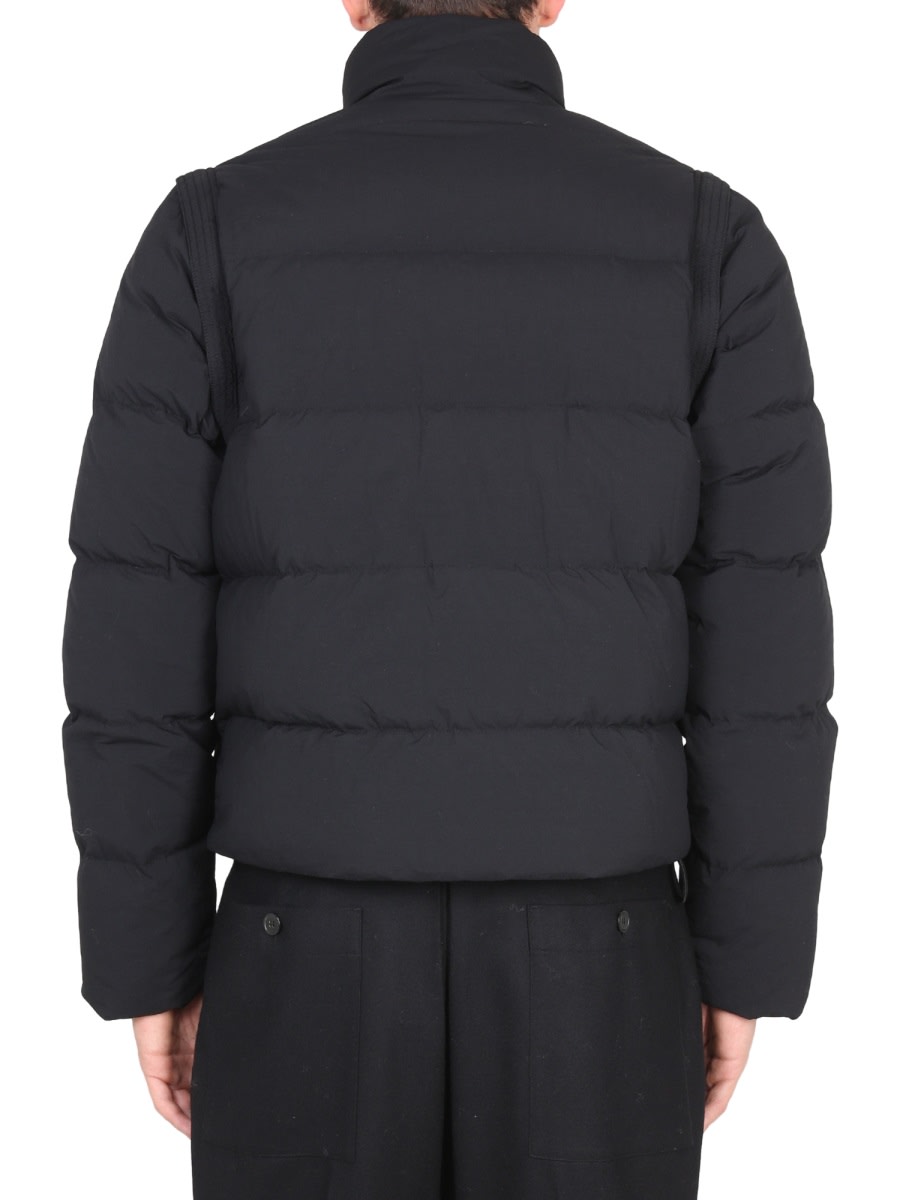 Ten C Down Jacket With Removable Sleeves In Black
