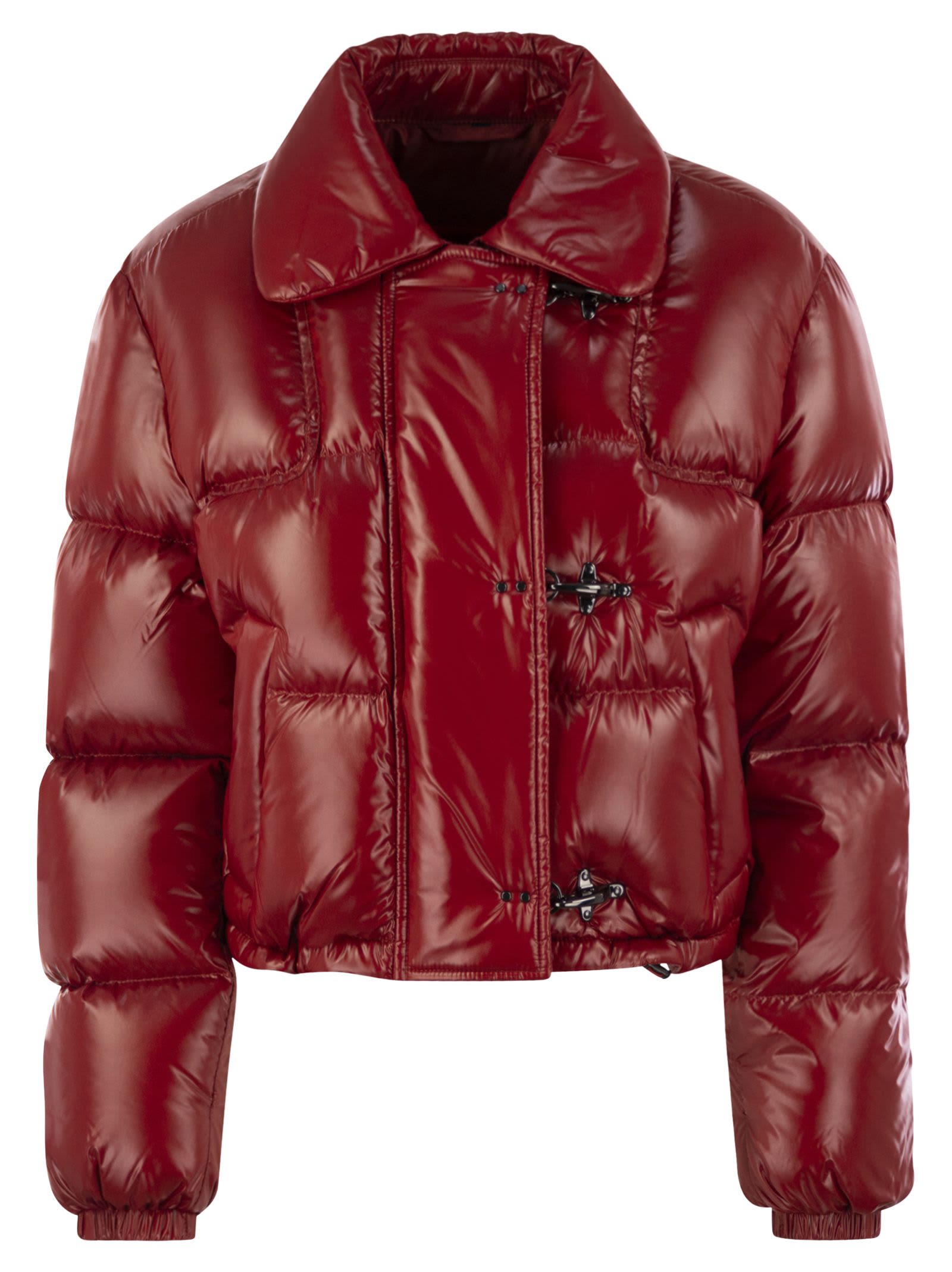 3-hook Cropped Down Jacket