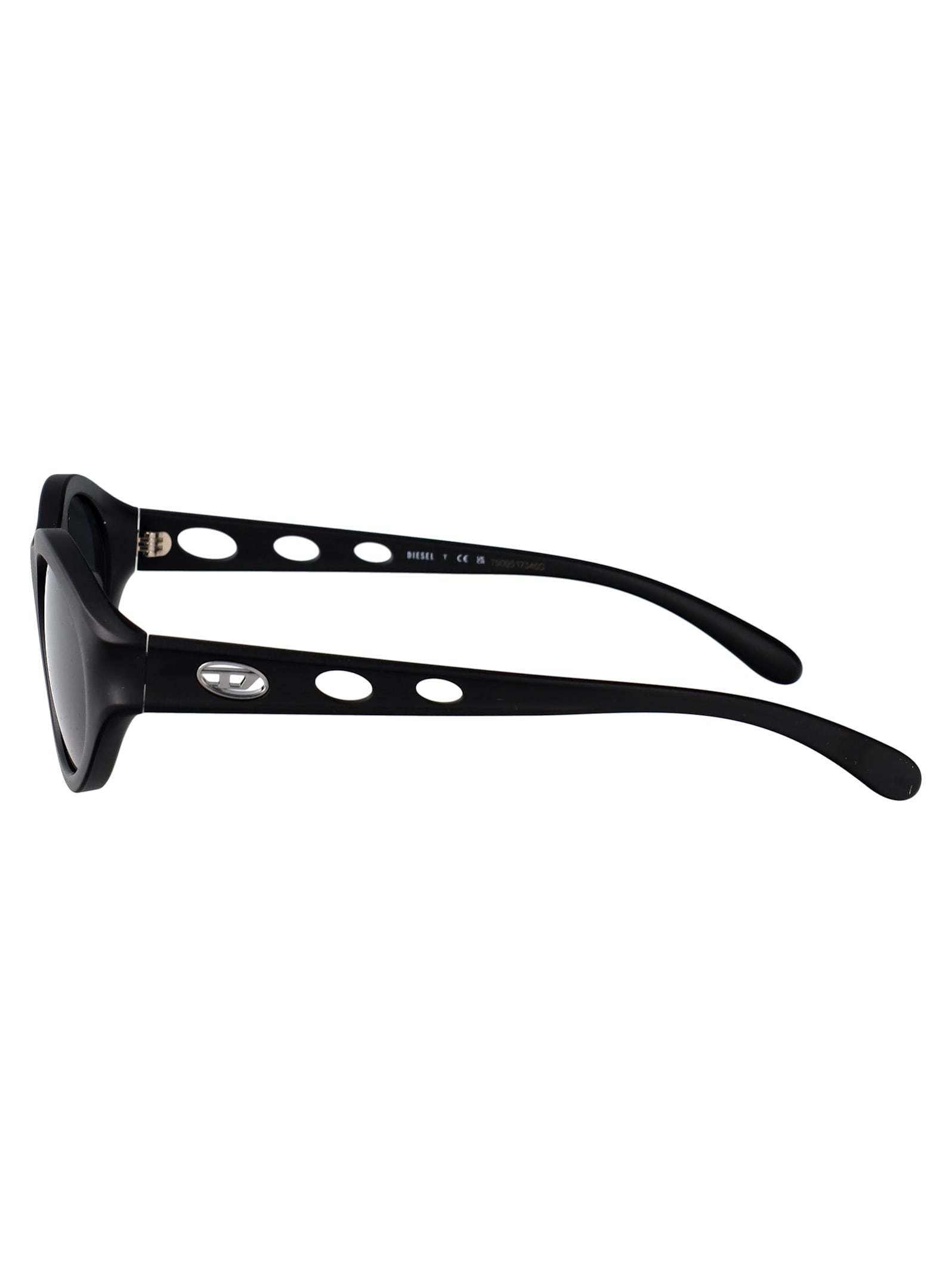 Diesel Oval Sunglasses 0 Dl3005 U 200287 In Black